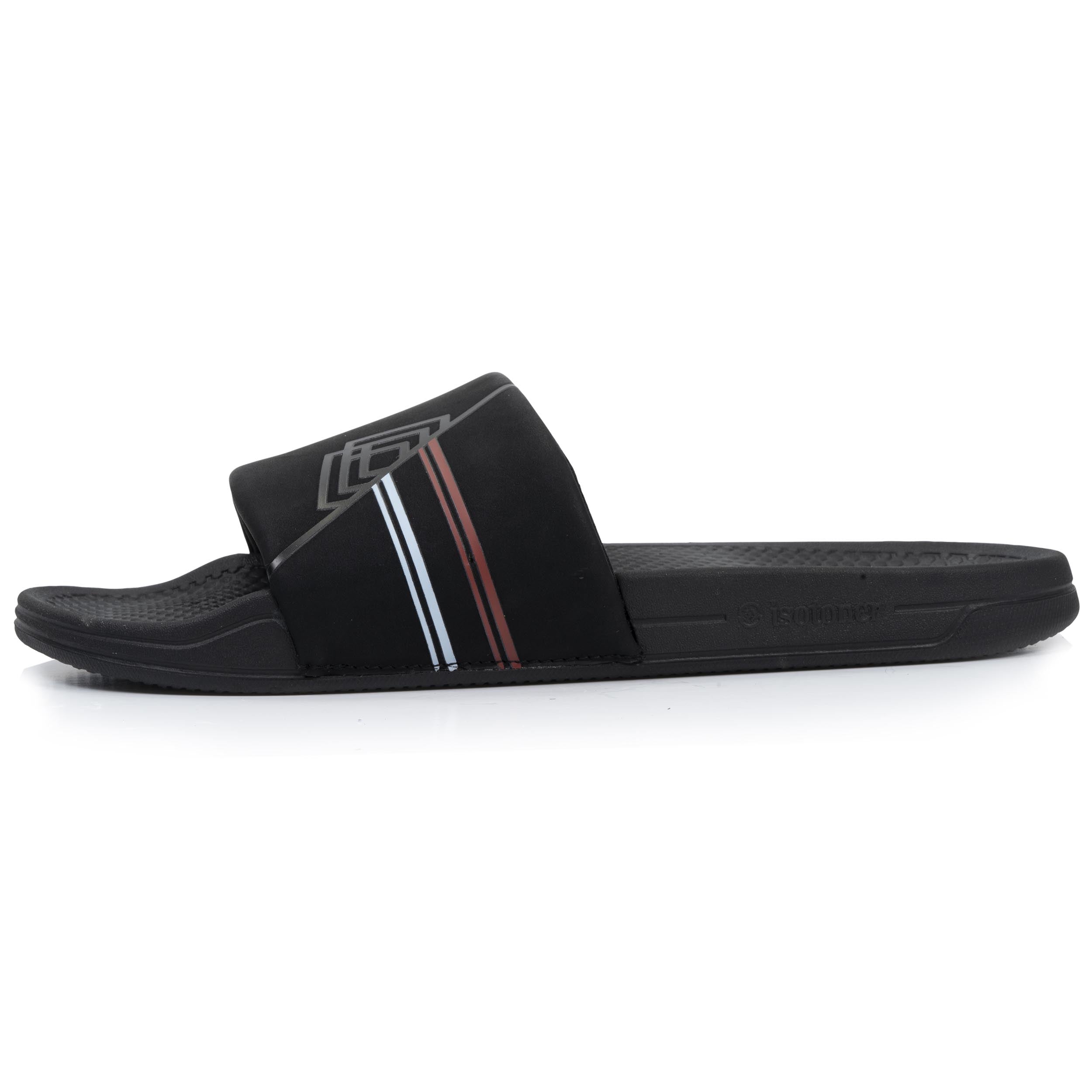 isotoner-mules-claquettes-homme-noir-logo-confort image 3