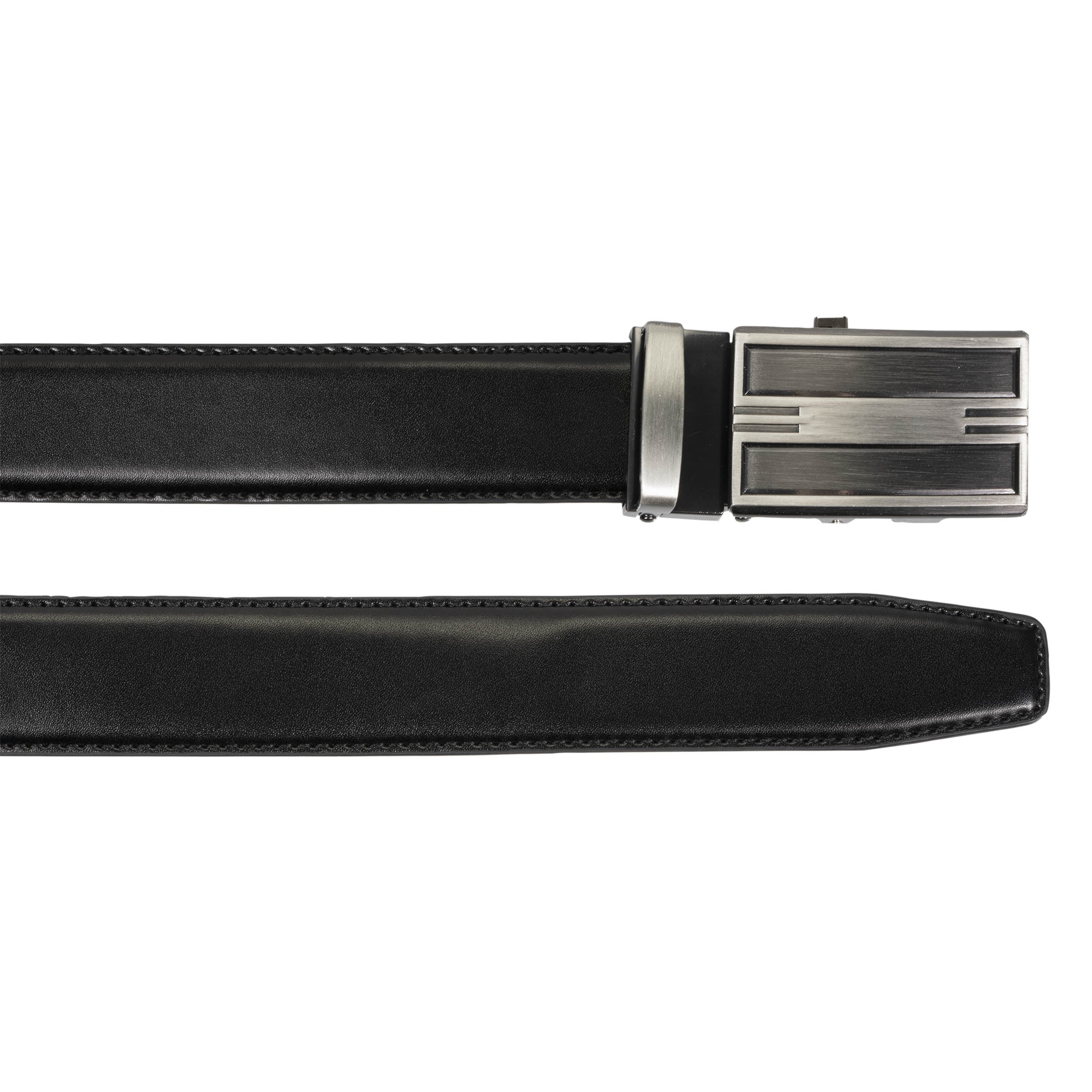 isotoner-ceinture-homme-noir-ajustable-boucle-bicolore-3-3-cm image 3