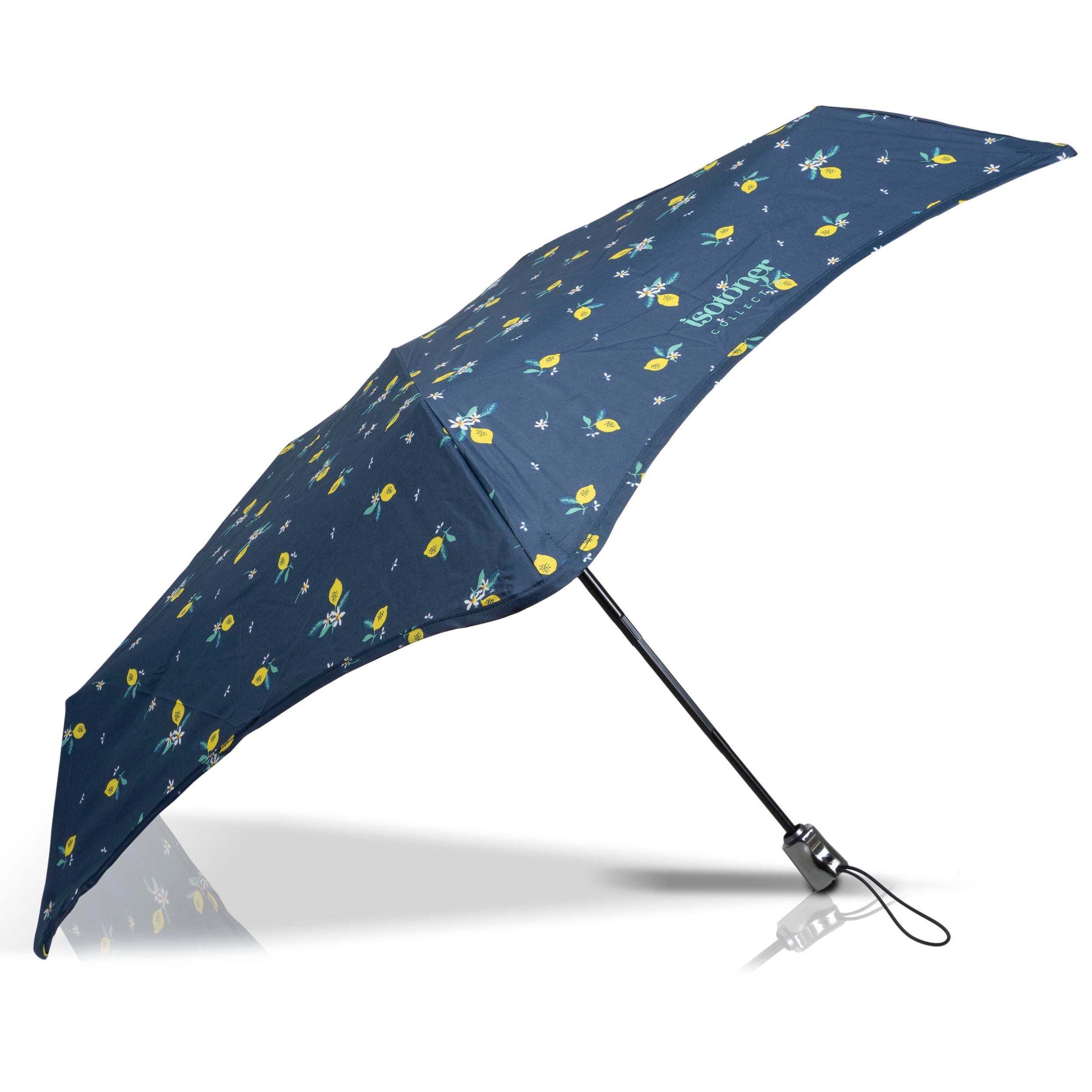isotoner-parapluie-x-tra-solide-23-cm-automatique-citron-jaune image 2
