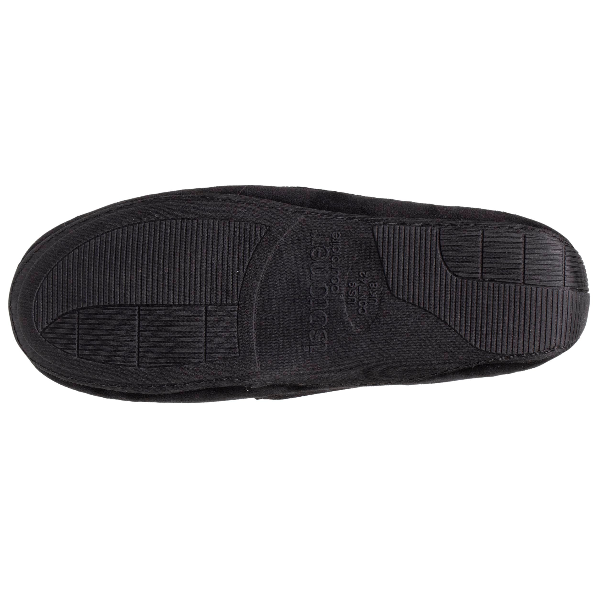 isotoner-chaussons-mocassins-homme-velours-doux-noir image 4