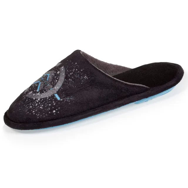 isotoner-chaussons-mules-plates-junior-noir-logo image 1