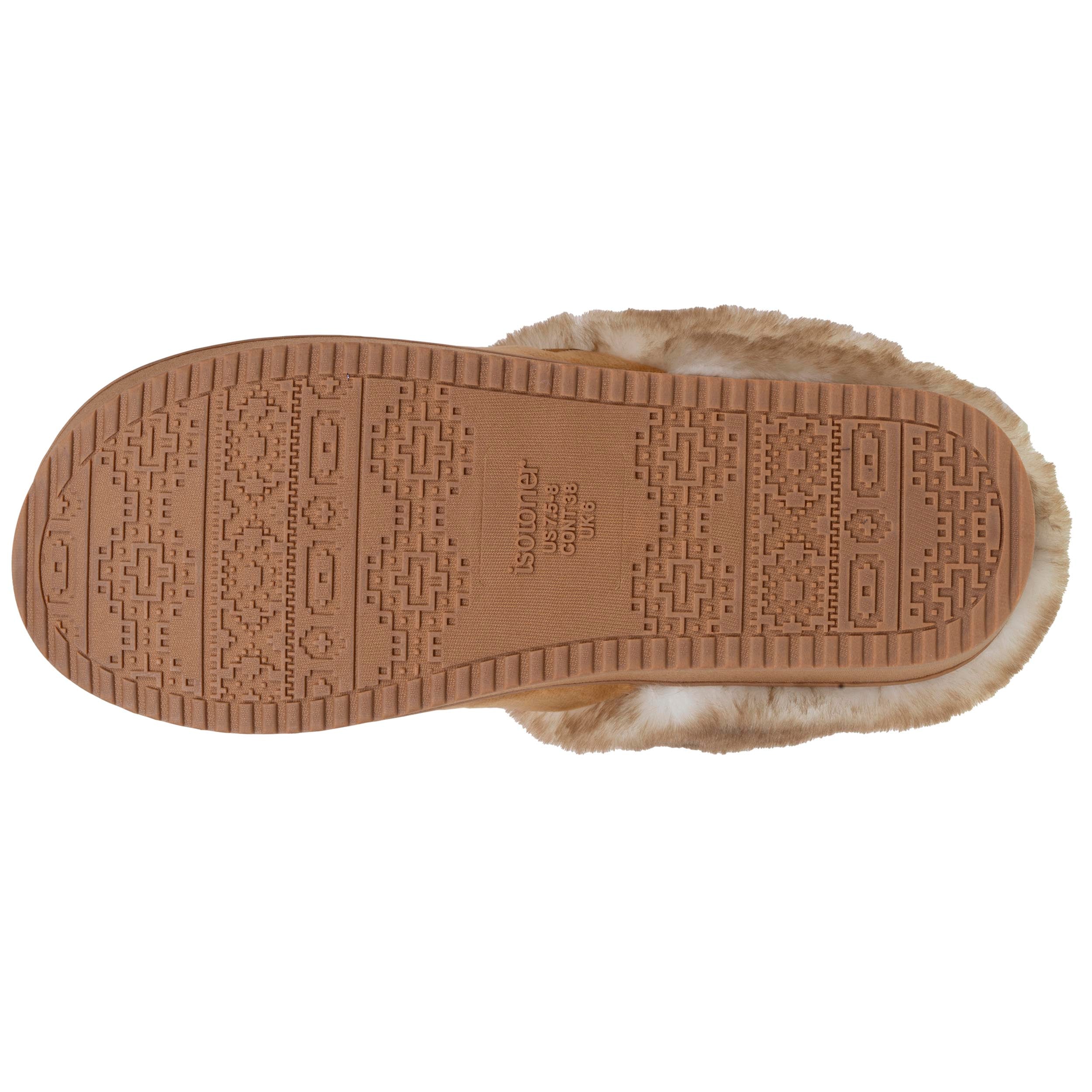 isotoner-chaussons-mules-femme-talon-plateforme-camel image 5