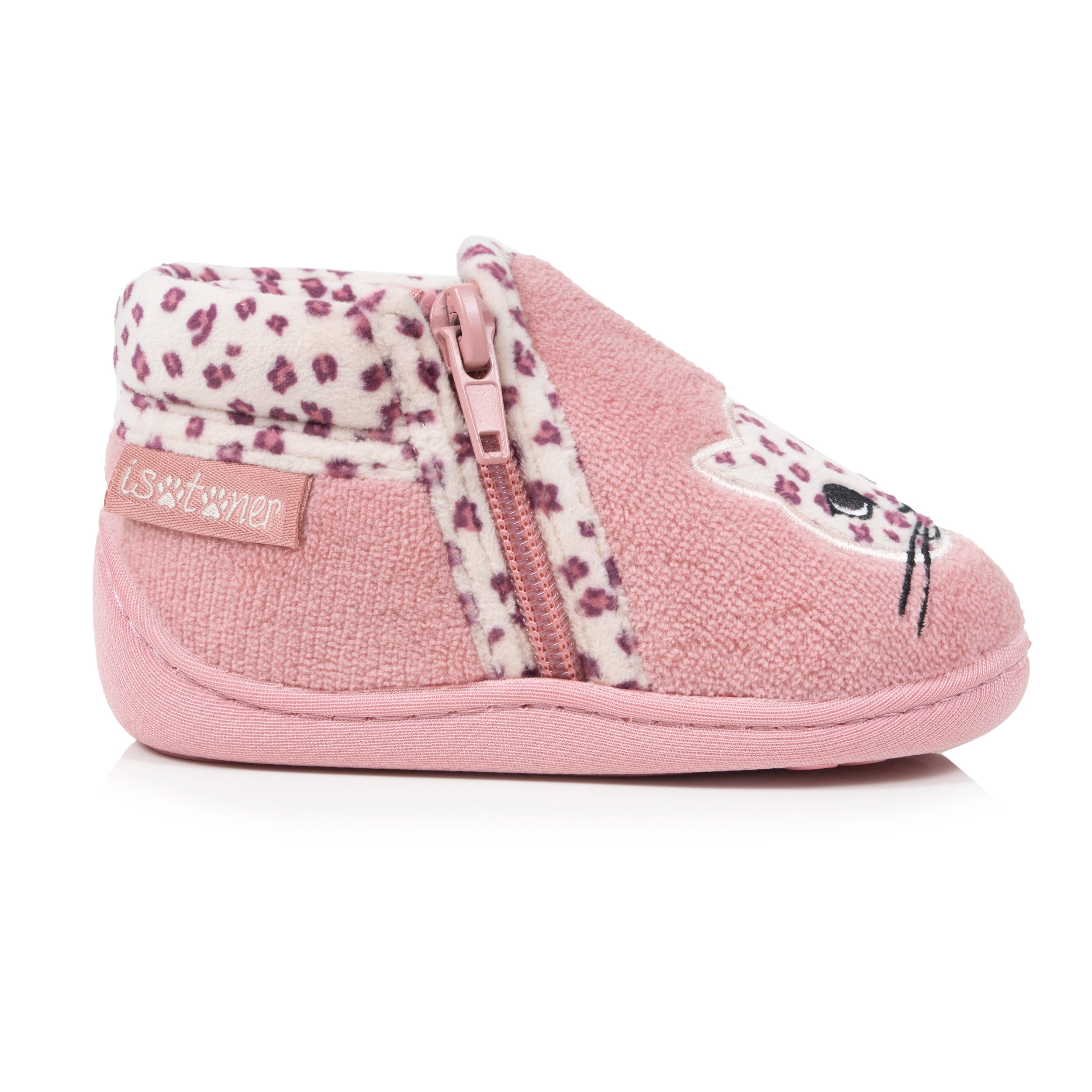 isotoner-chaussons-bottillons-zip-b-b-rose-l-opard image 8