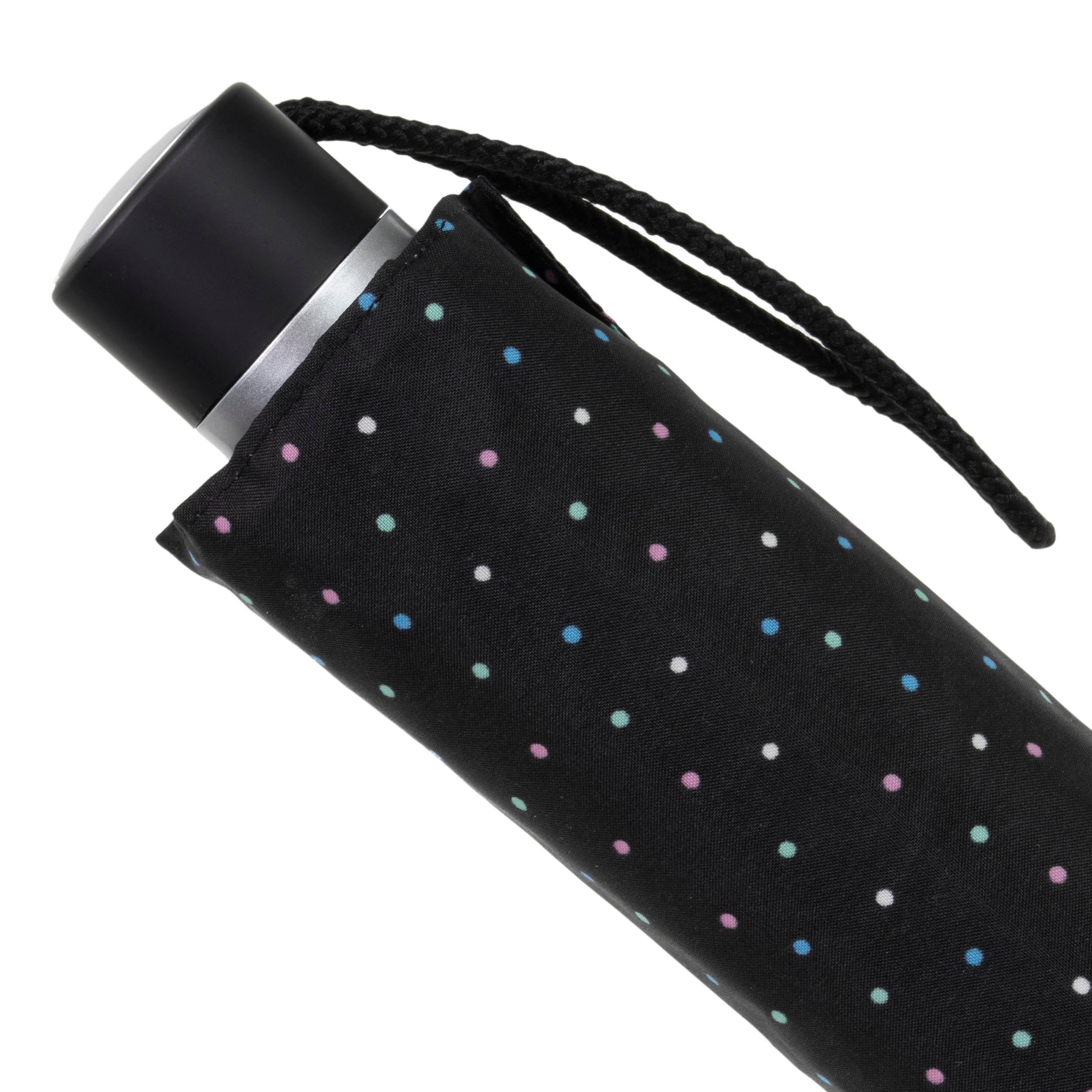 isotoner-parapluie-petit-prix-mini-pois-noir-23-cm image 5