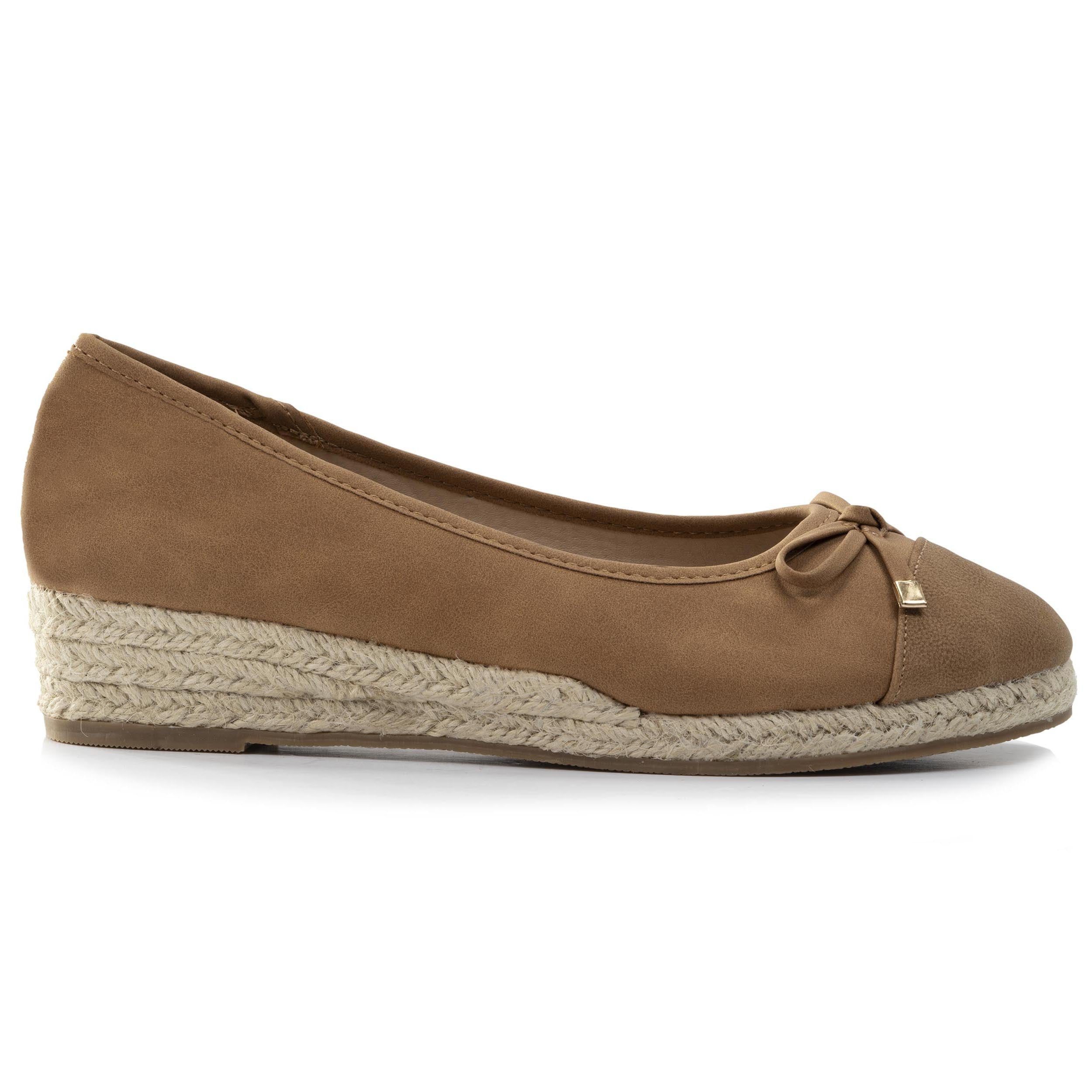 isotoner-ballerines-femme-talon-compens-corde-camel image 8