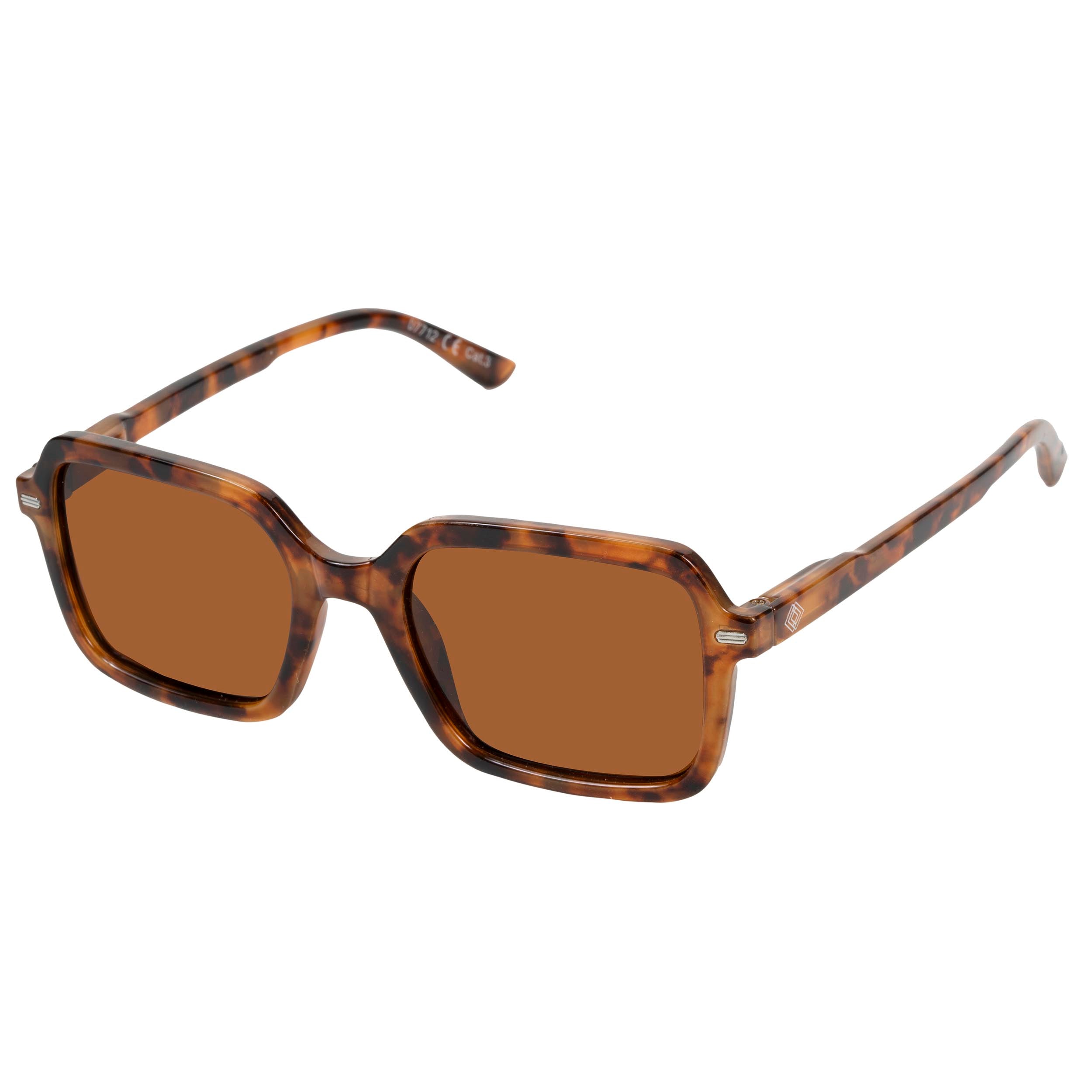 isotoner-lunettes-de-soleil-mixte-rectangulaires-marron-caille image 2