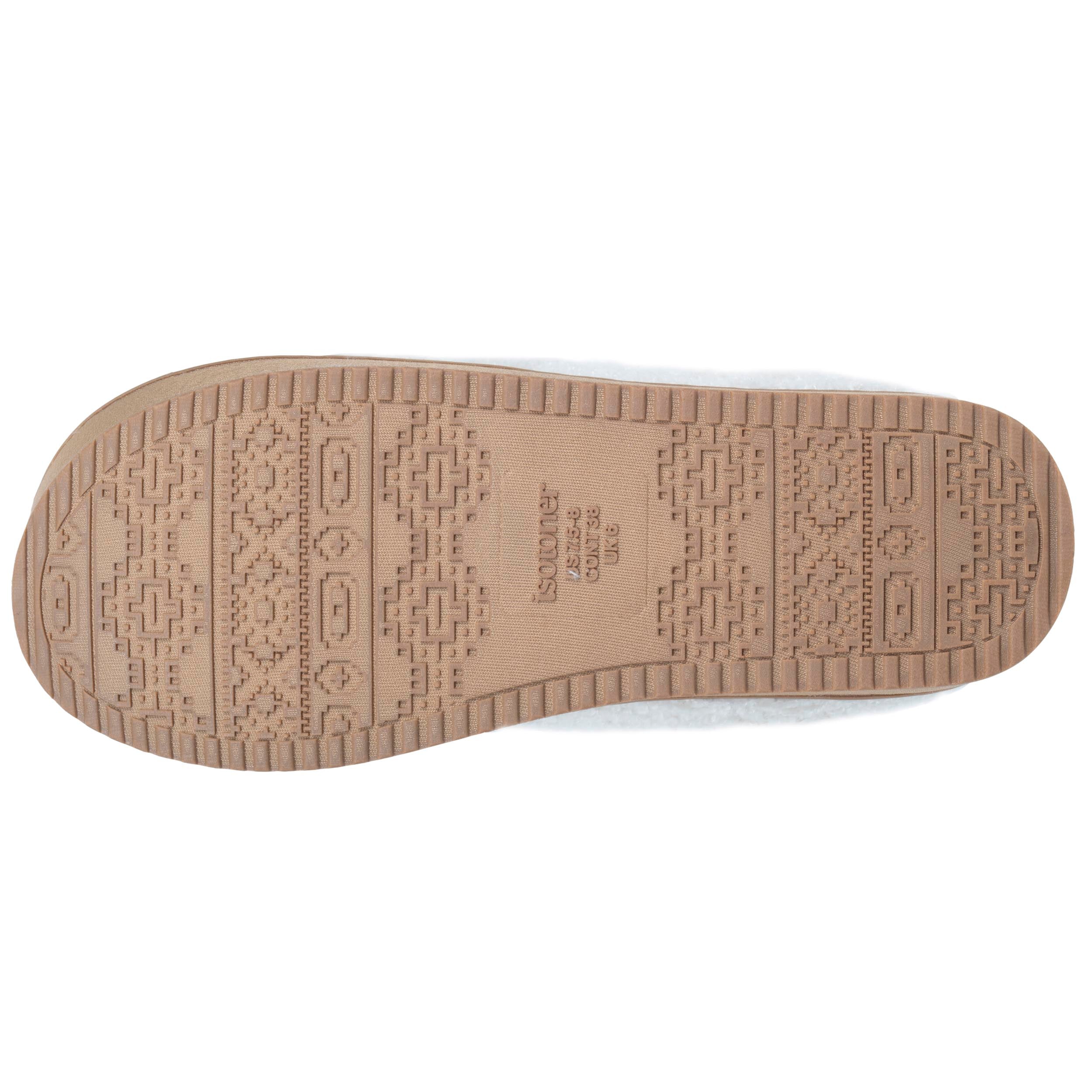 isotoner-chaussons-mules-plateforme-femme-ivoire-liser image 5