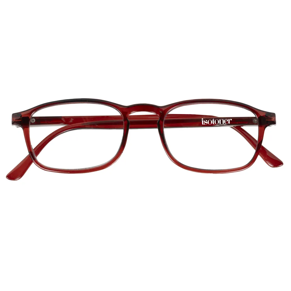isotoner-loupes-de-lecture-mixtes-bordeaux-clair-branches-flexibles image 1