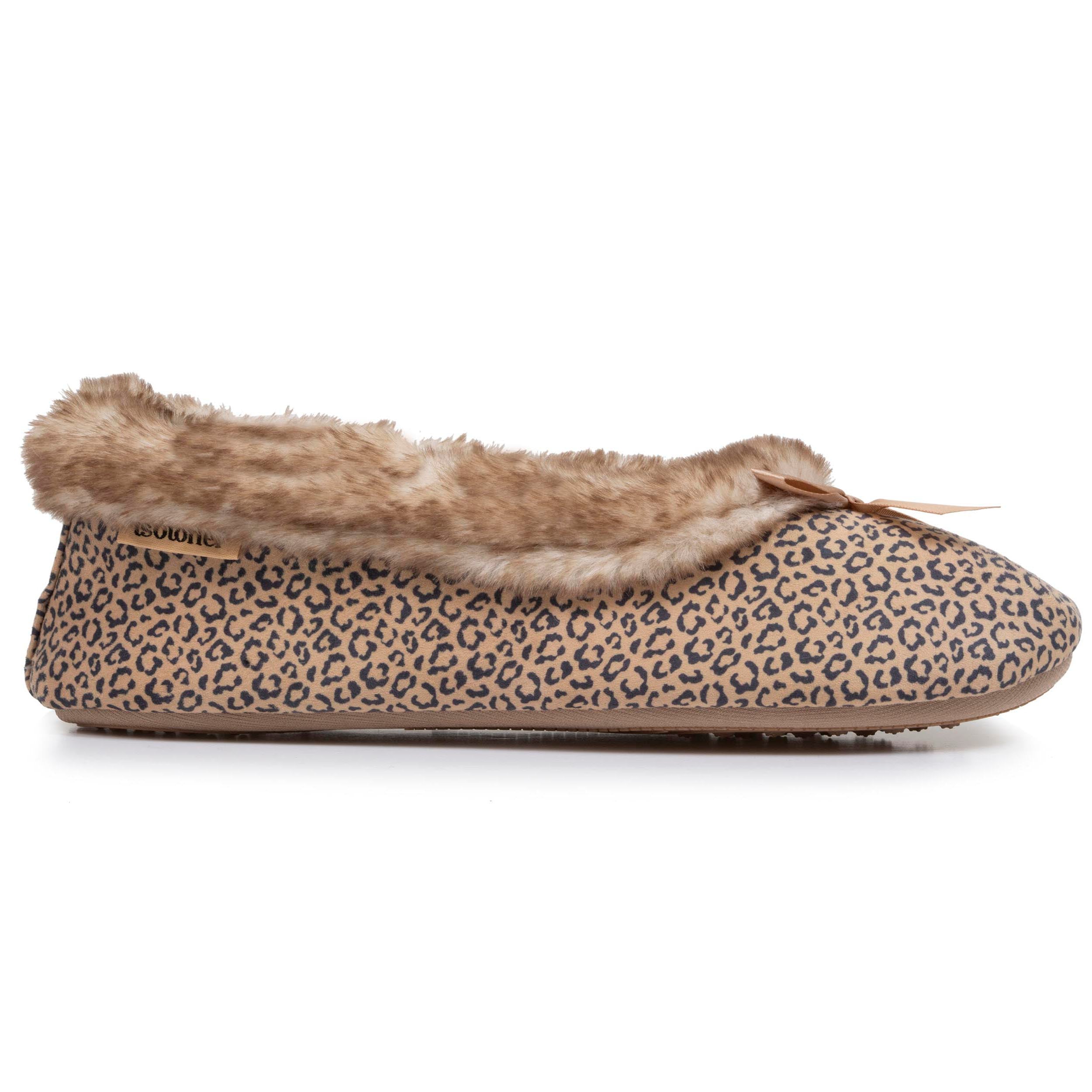 isotoner-chaussons-ballerines-femme-l-opard-m-moire-de-forme image 8
