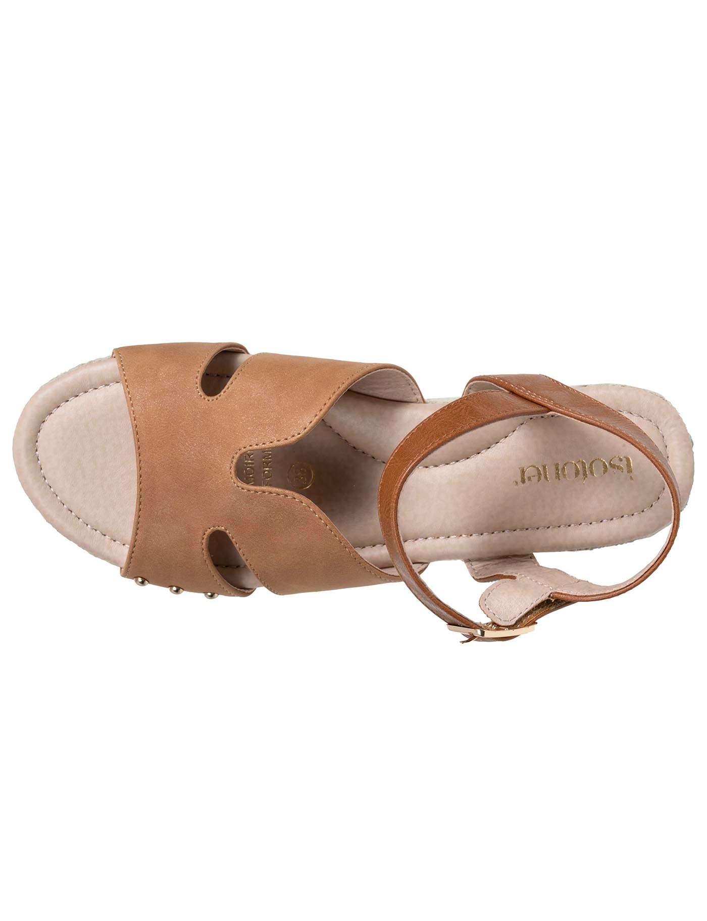 isotoner-sandales-femme-plateforme-corde-camel image 7