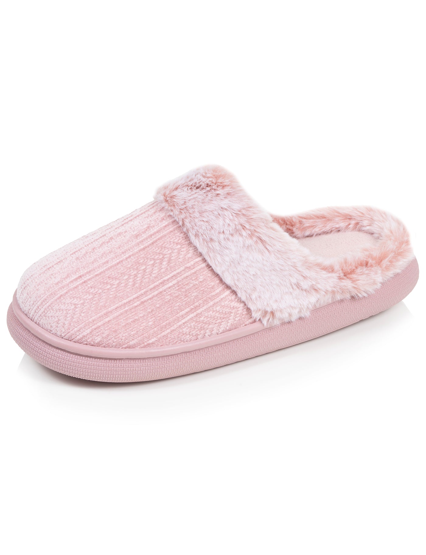 isotoner-chaussons-mules-femme-bloup-maille-blush image 6