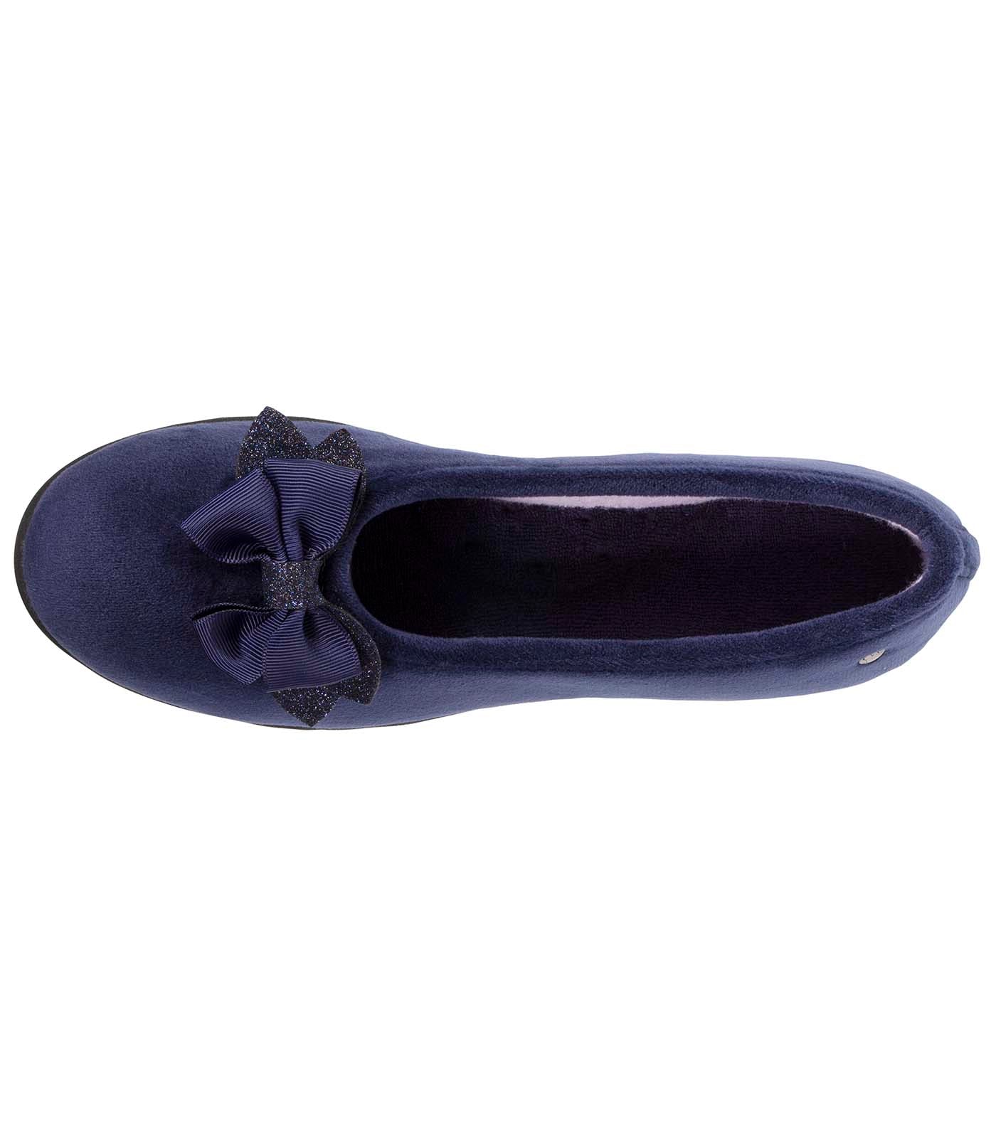 isotoner-chaussons-ballerines-femme-n-ud-marine-everywear image 7