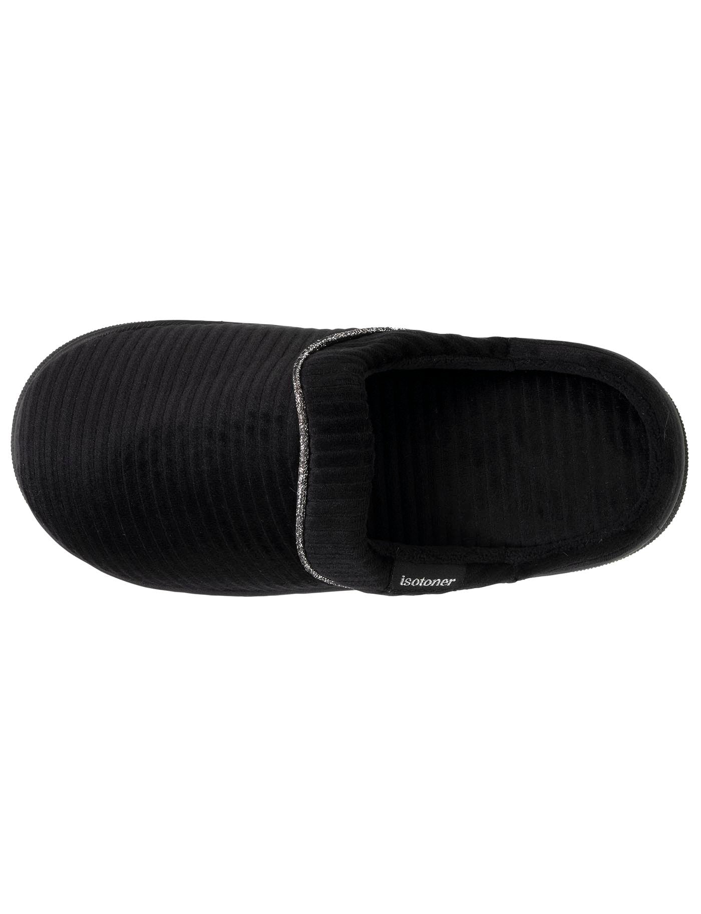 isotoner-chaussons-mules-femme-bloup-noir-semelle-rebondie image 7