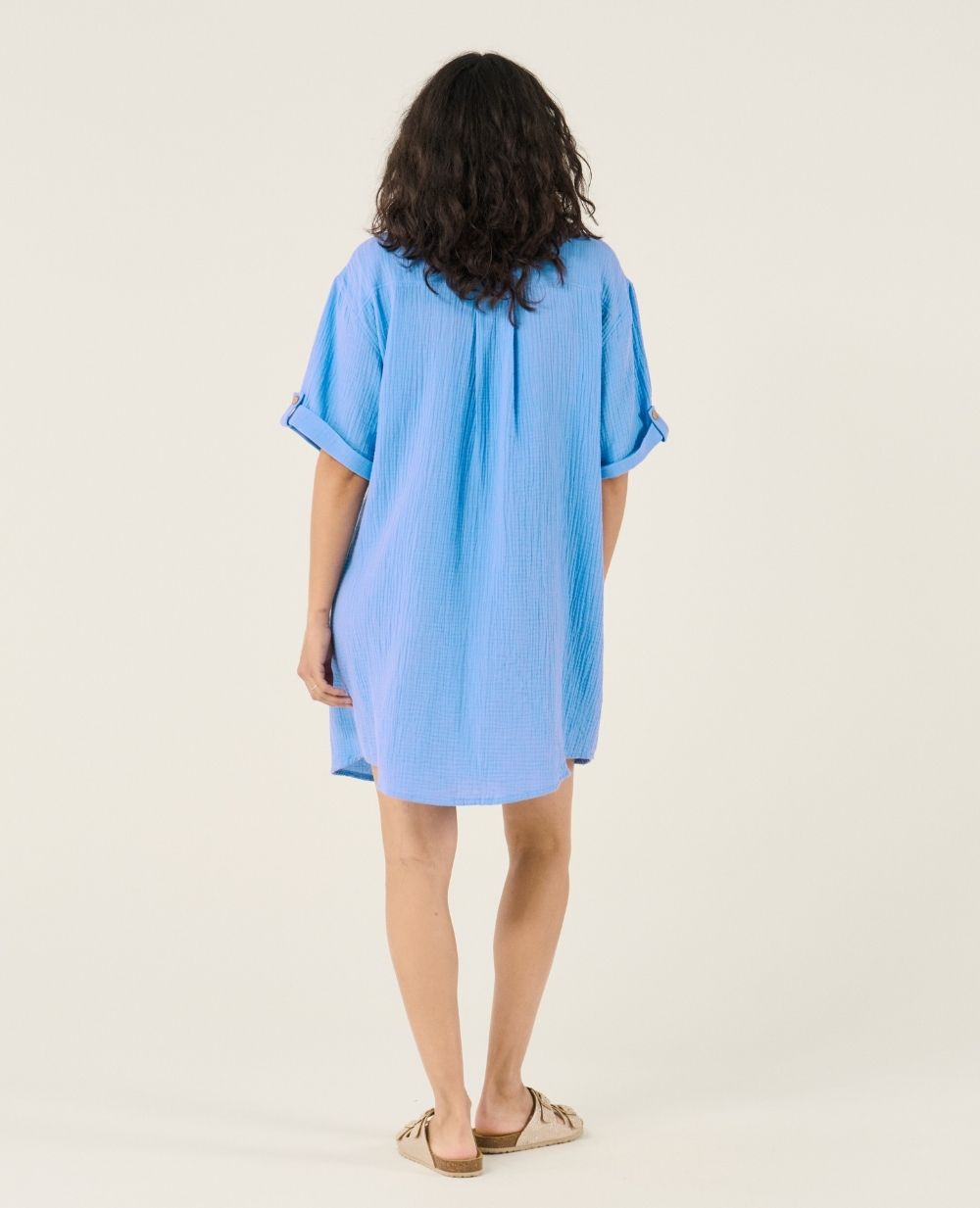 cache-c-ur-robe-chemise-courte-oversize-allaitement-bertille-bleu image 4