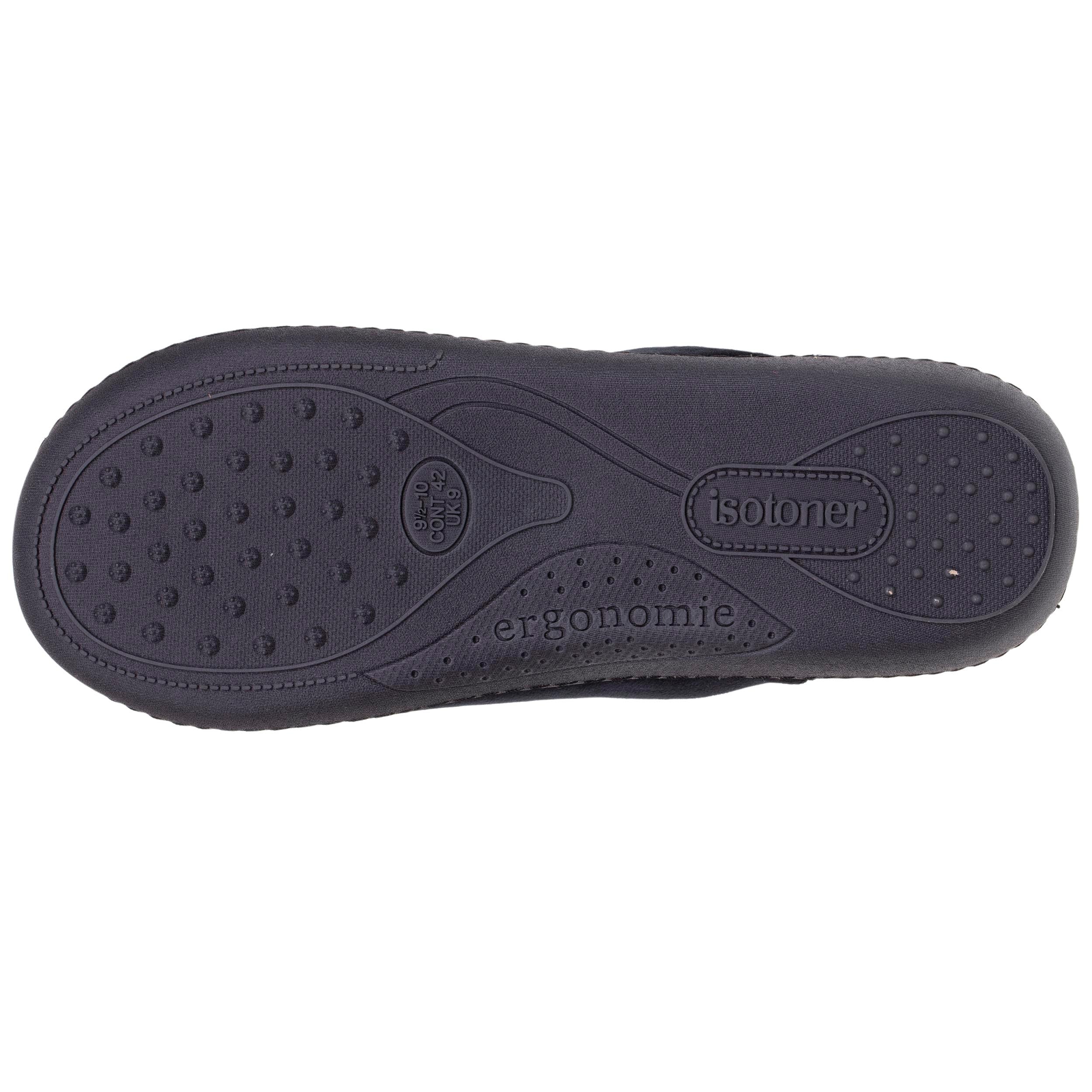 isotoner-chaussons-mules-homme-noir-m-moire-de-forme image 4