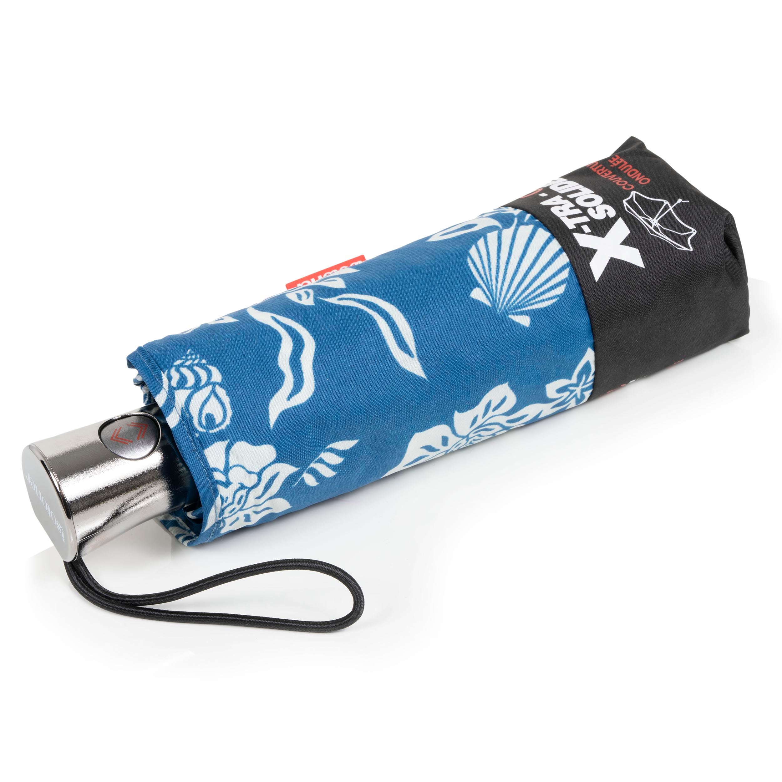 isotoner-parapluie-x-tra-solide-23-cm-coquillage-bleu image 1