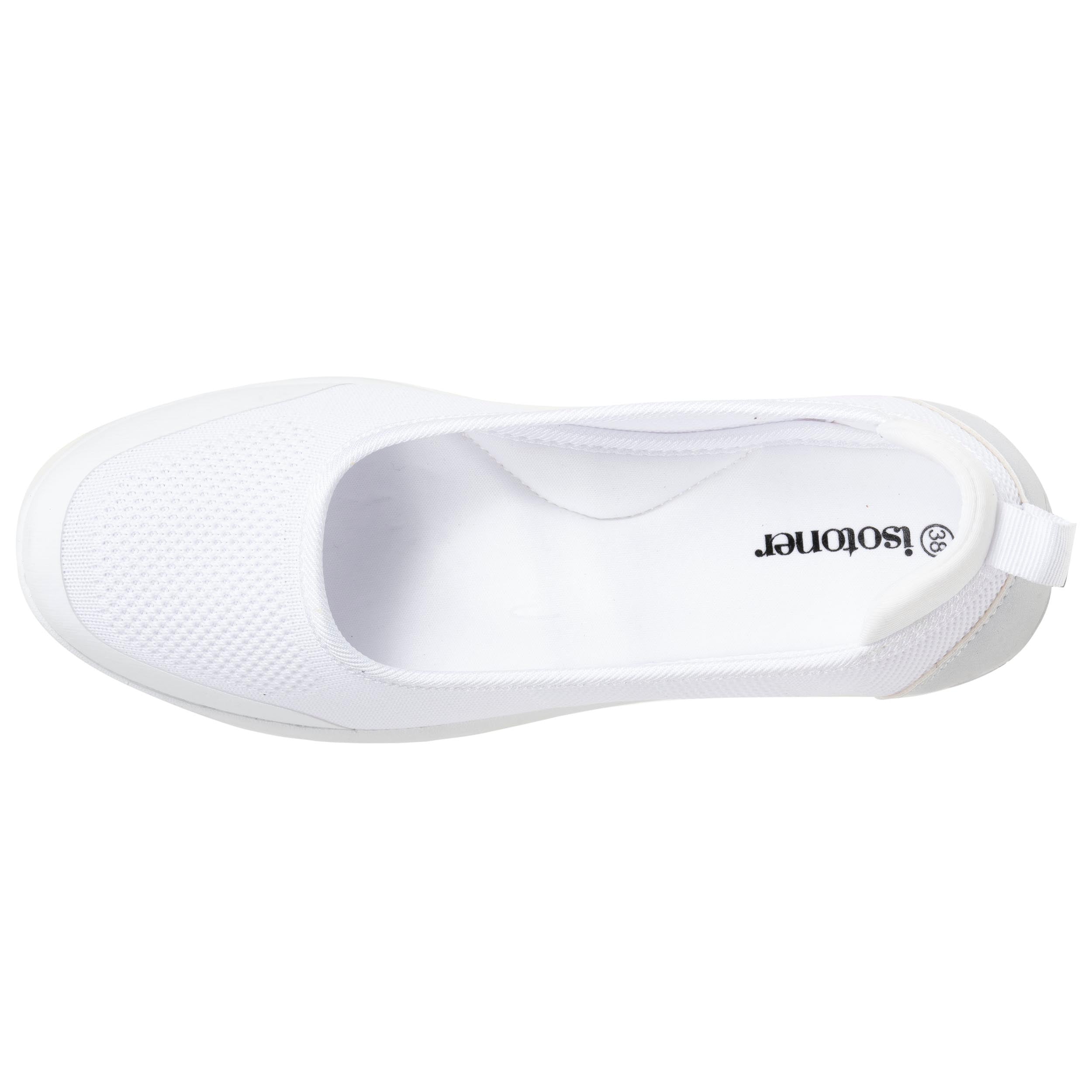 isotoner-ballerines-femme-slip-on-blanc-everywear image 3