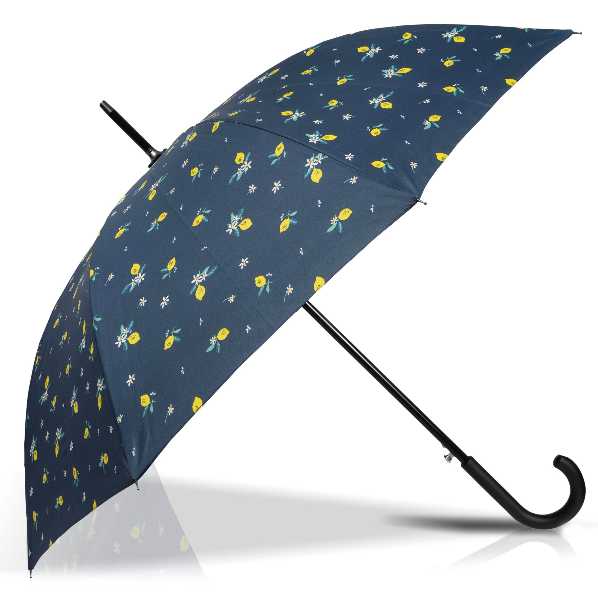 isotoner-parapluie-canne-auto-citron-jaune image 1