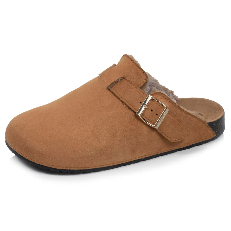 isotoner-mules-sabots-femme-camel-l-opard-everywear image 1