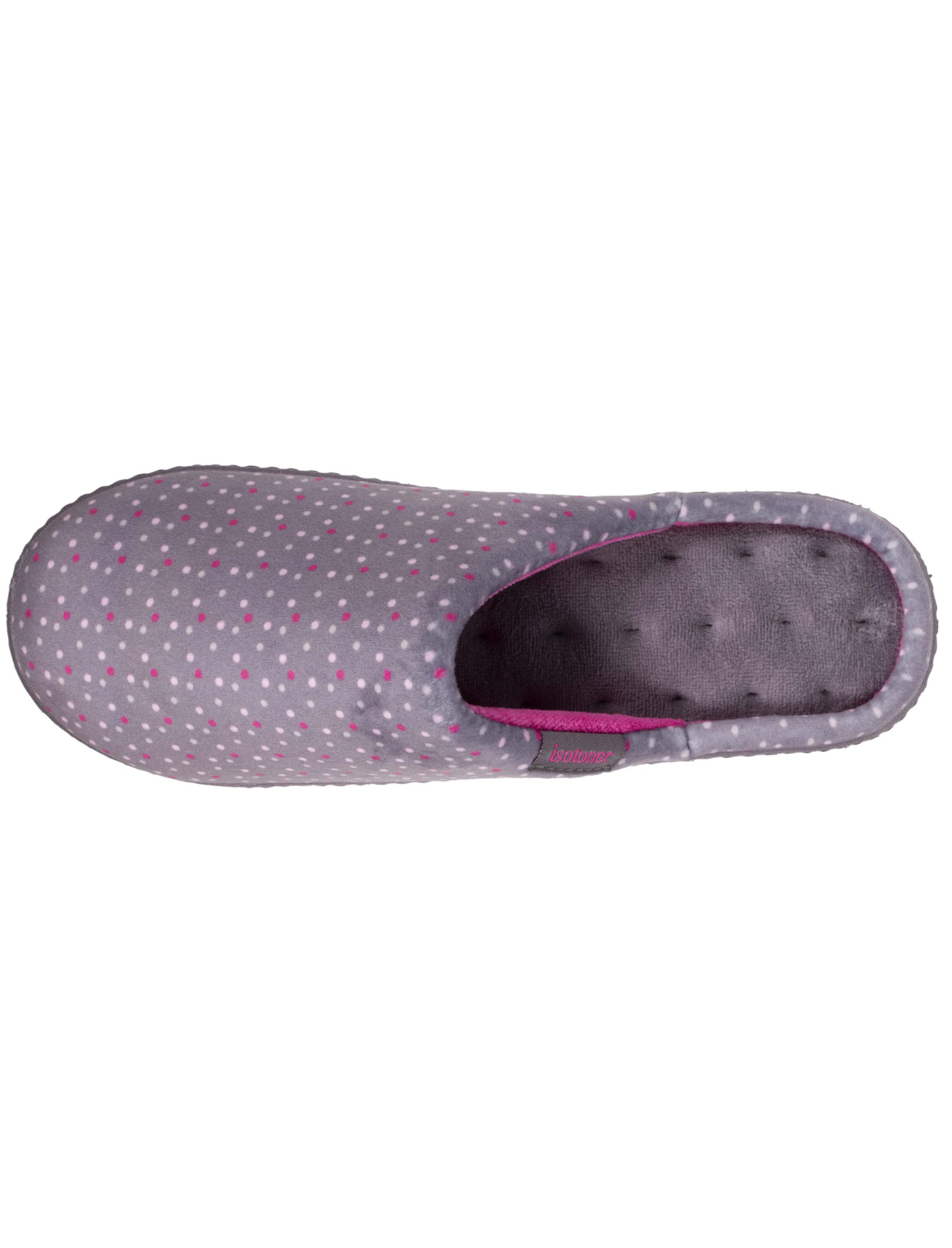 isotoner-chaussons-mules-femme-pois-violet image 7