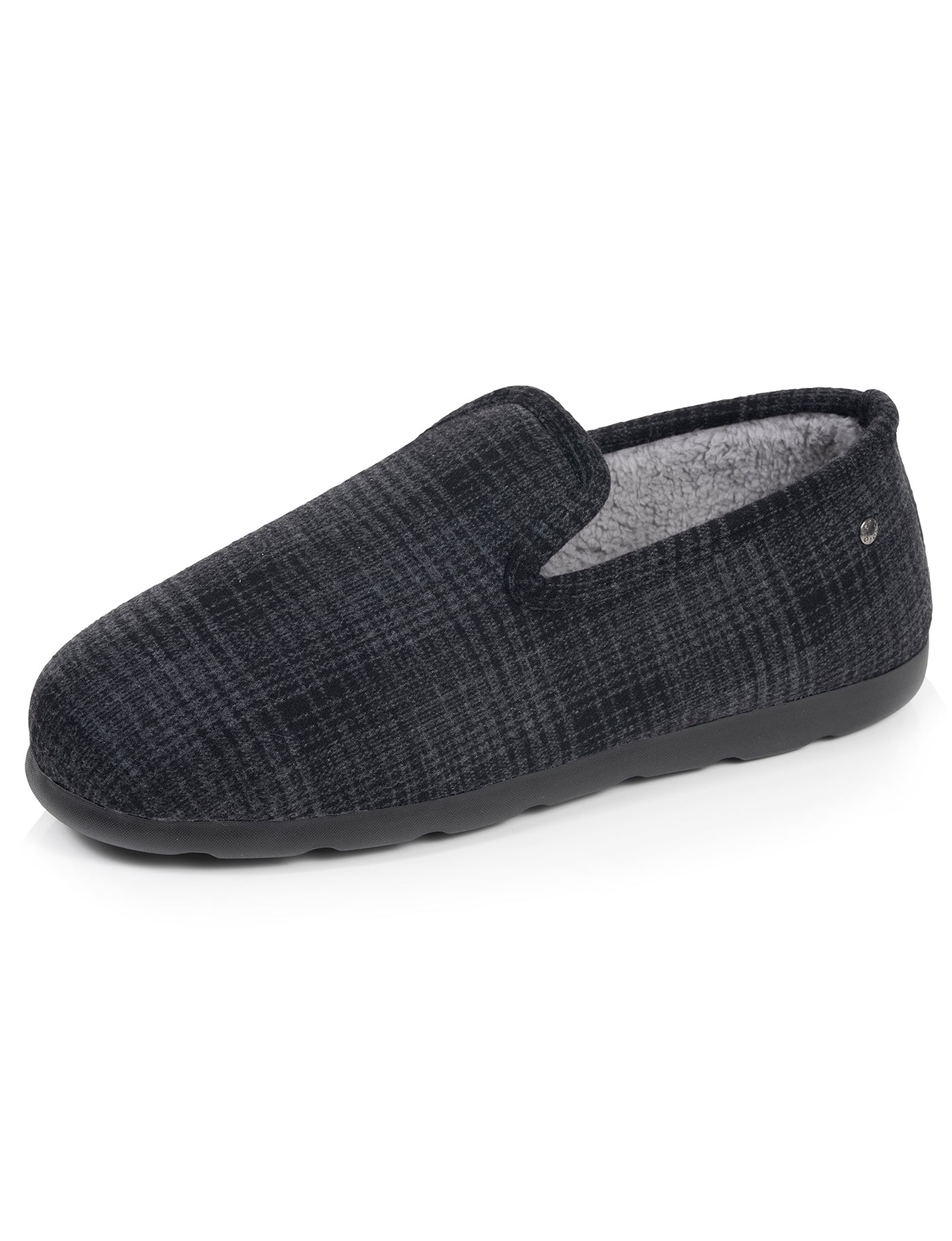 isotoner-chaussons-charentaises-homme-tartan-noir image 6