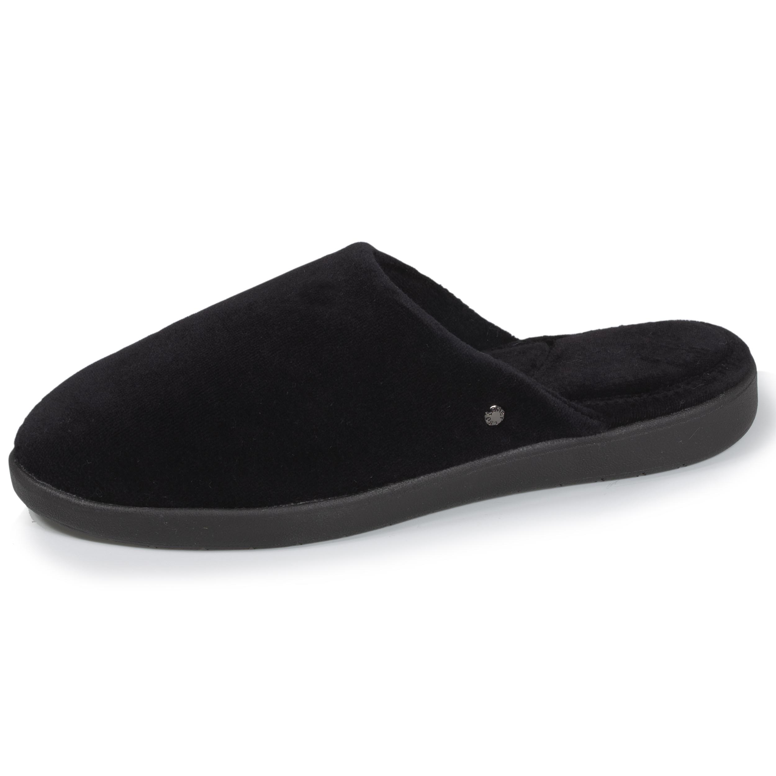 isotoner-chaussons-mules-femme-grand-confort-noir image 1