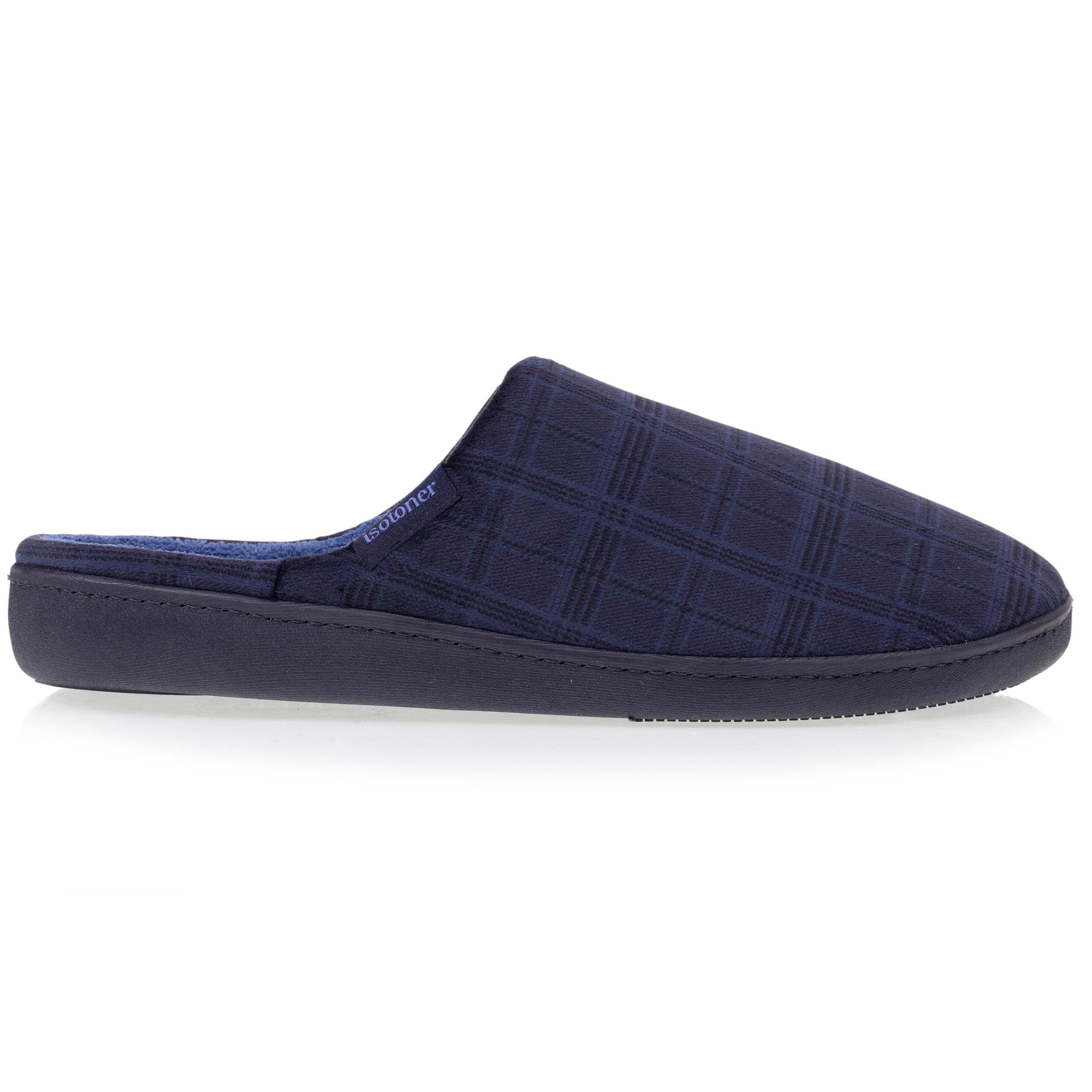 isotoner-mules-chaussons-homme-prince-de-galles-marine-everywear image 8