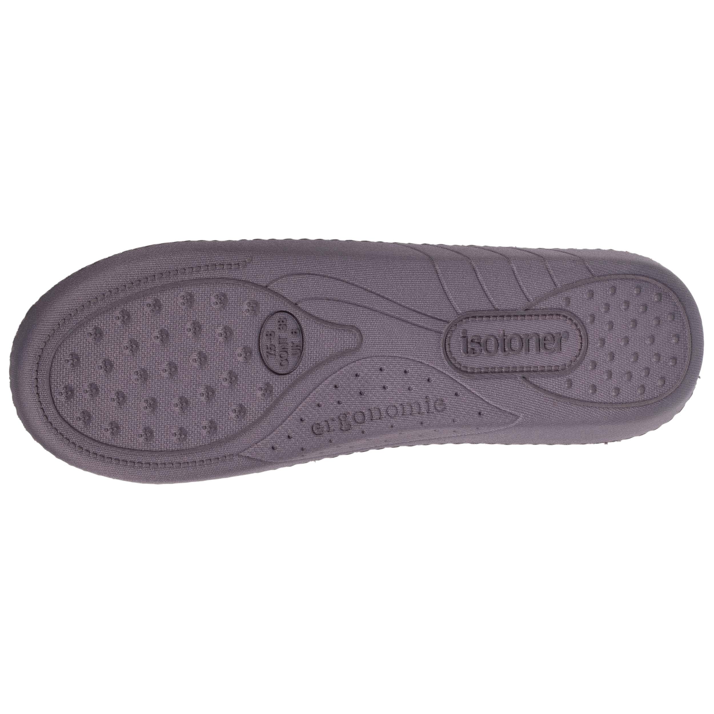 isotoner-chaussons-mules-femme-pois-violet image 4