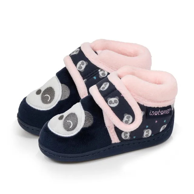 isotoner-bottillons-scratch-b-b-marine-panda-velours image 1