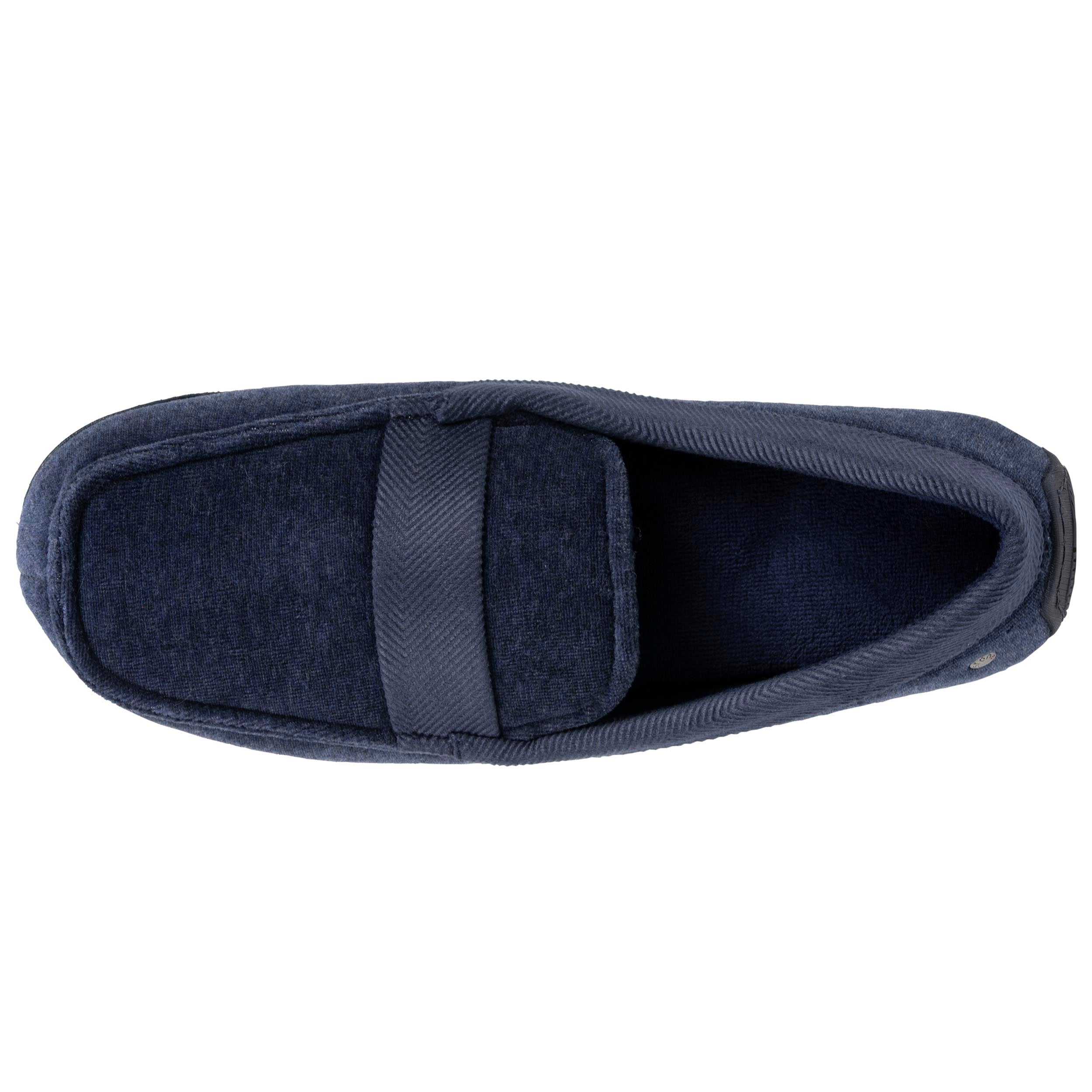 isotoner-chaussons-mocassins-homme-marine-chin image 2