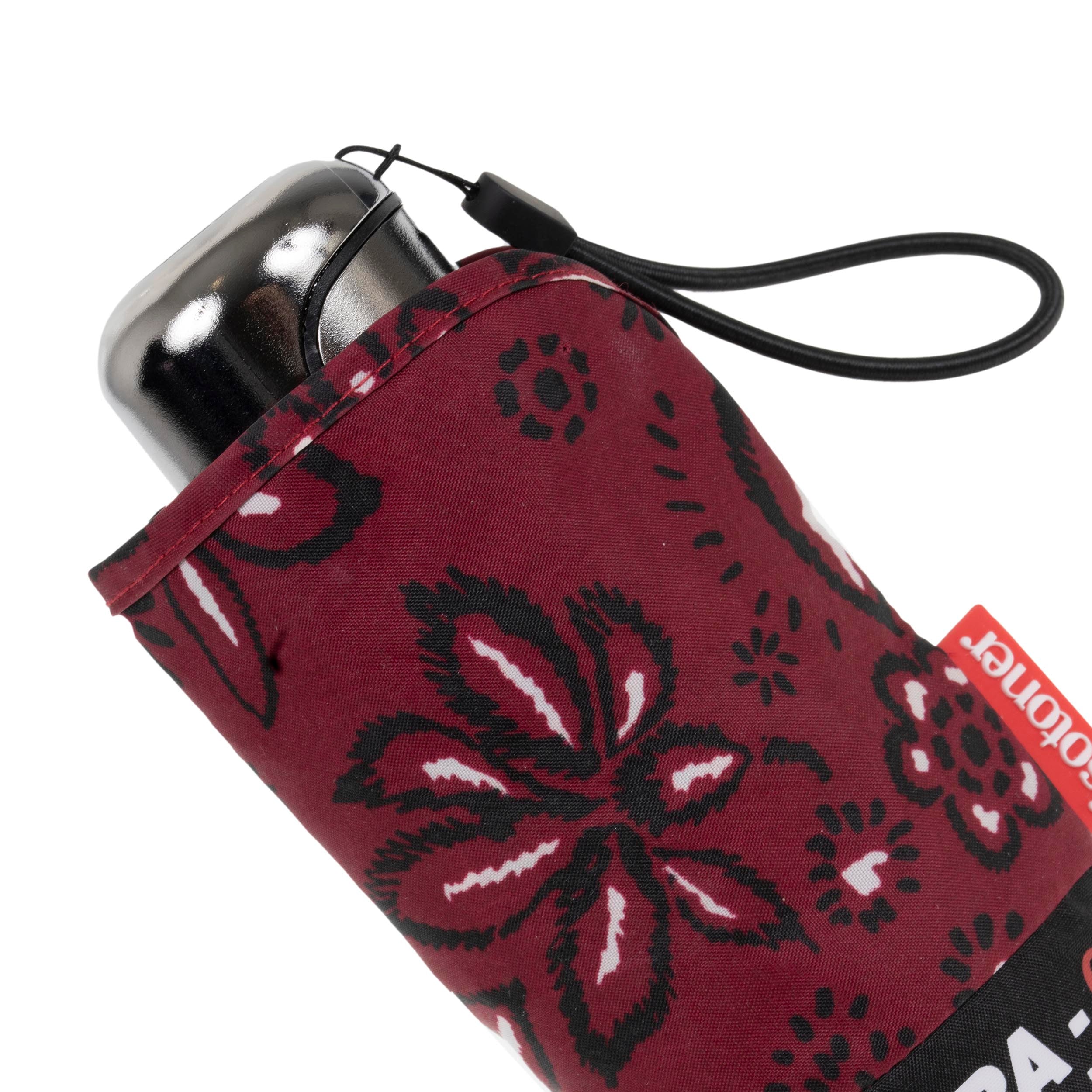 isotoner-parapluie-mini-x-tra-solide-bandana-bordeaux-17-5-cm image 5