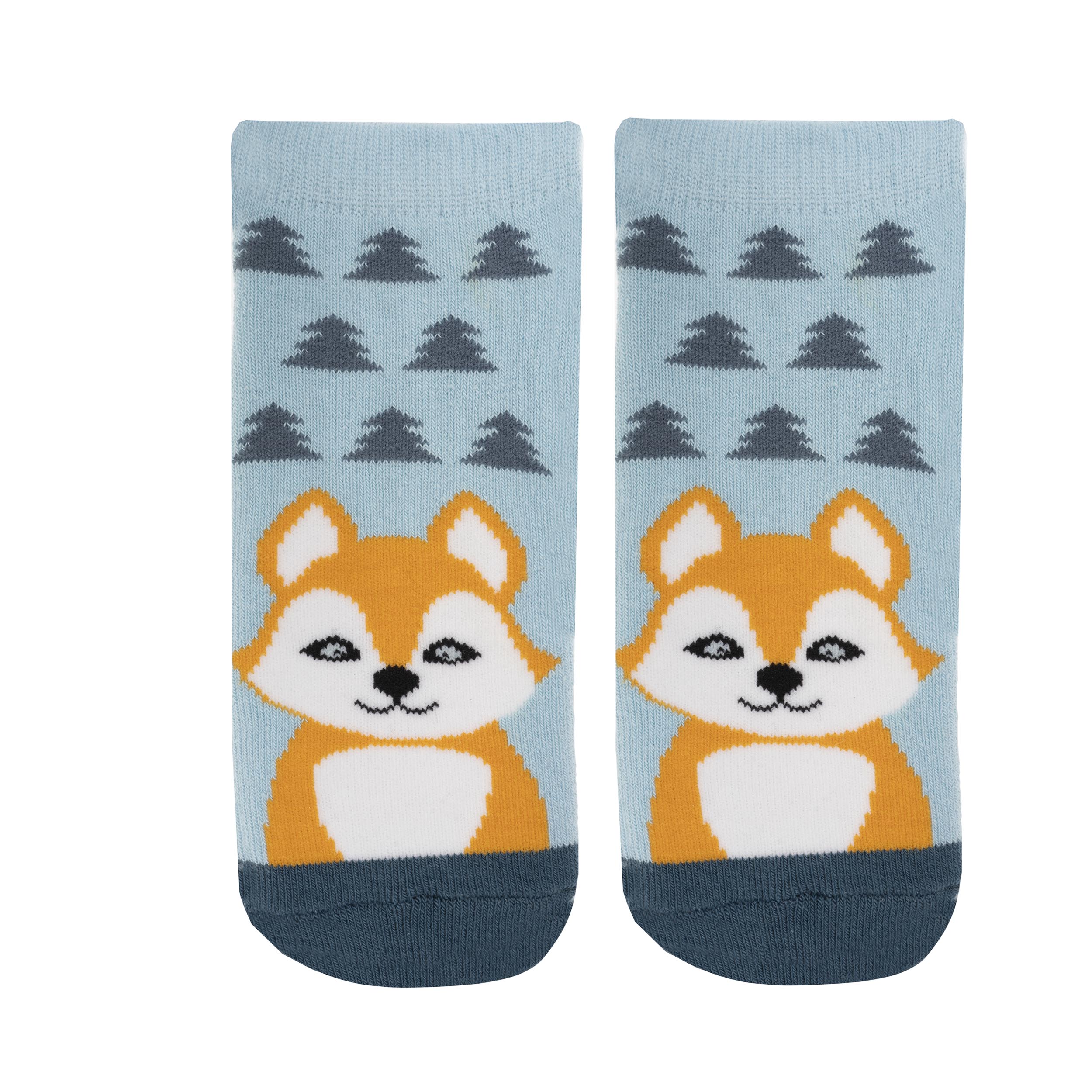 isotoner-chaussettes-anti-d-rapantes-enfant-bleu-renard-1-4-ans image 1
