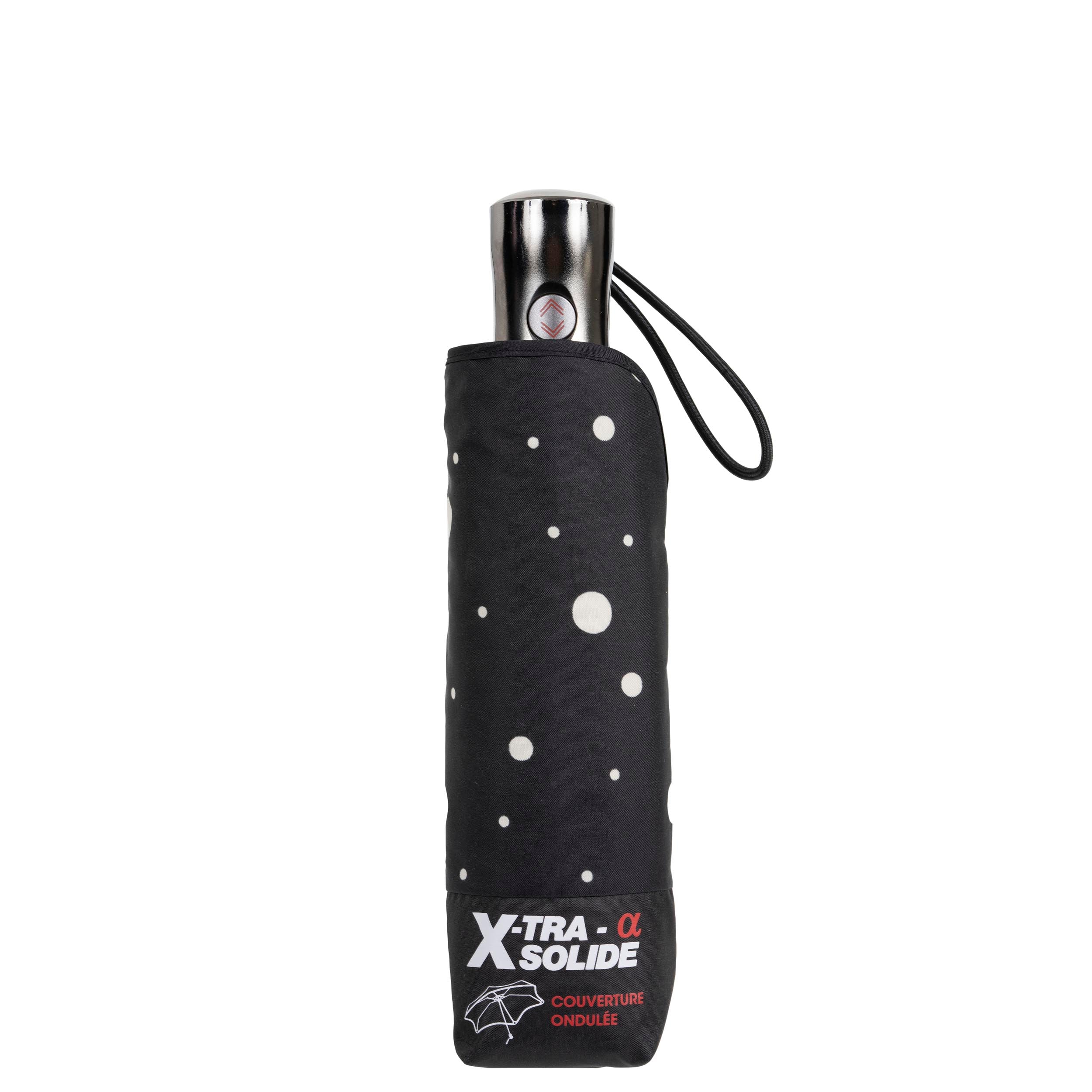 isotoner-parapluie-x-tra-solide-28-cm-pois-noir-jaune-automatique image 4