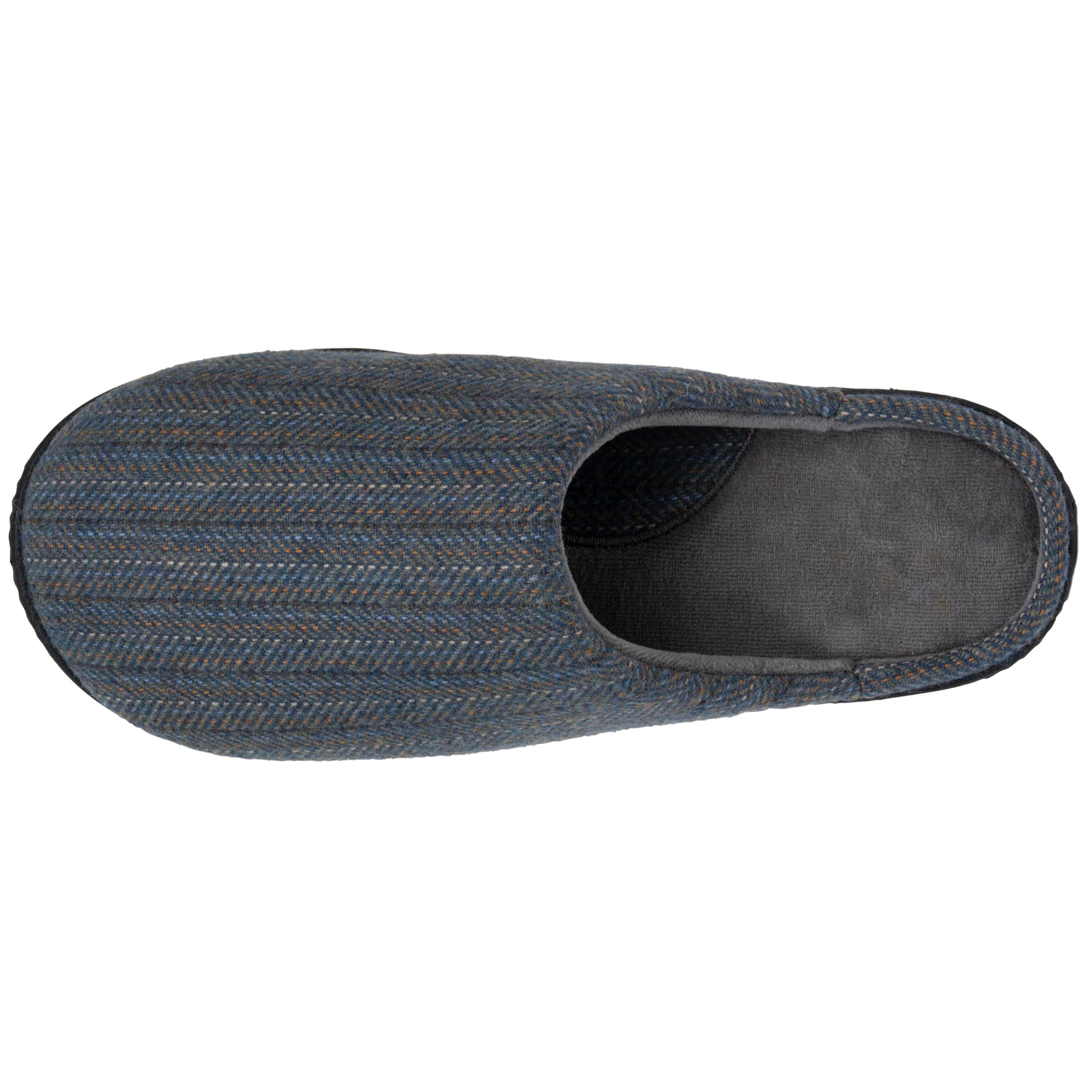 isotoner-mules-chaussons-homme-chevrons-bleus-ergonomiques image 3