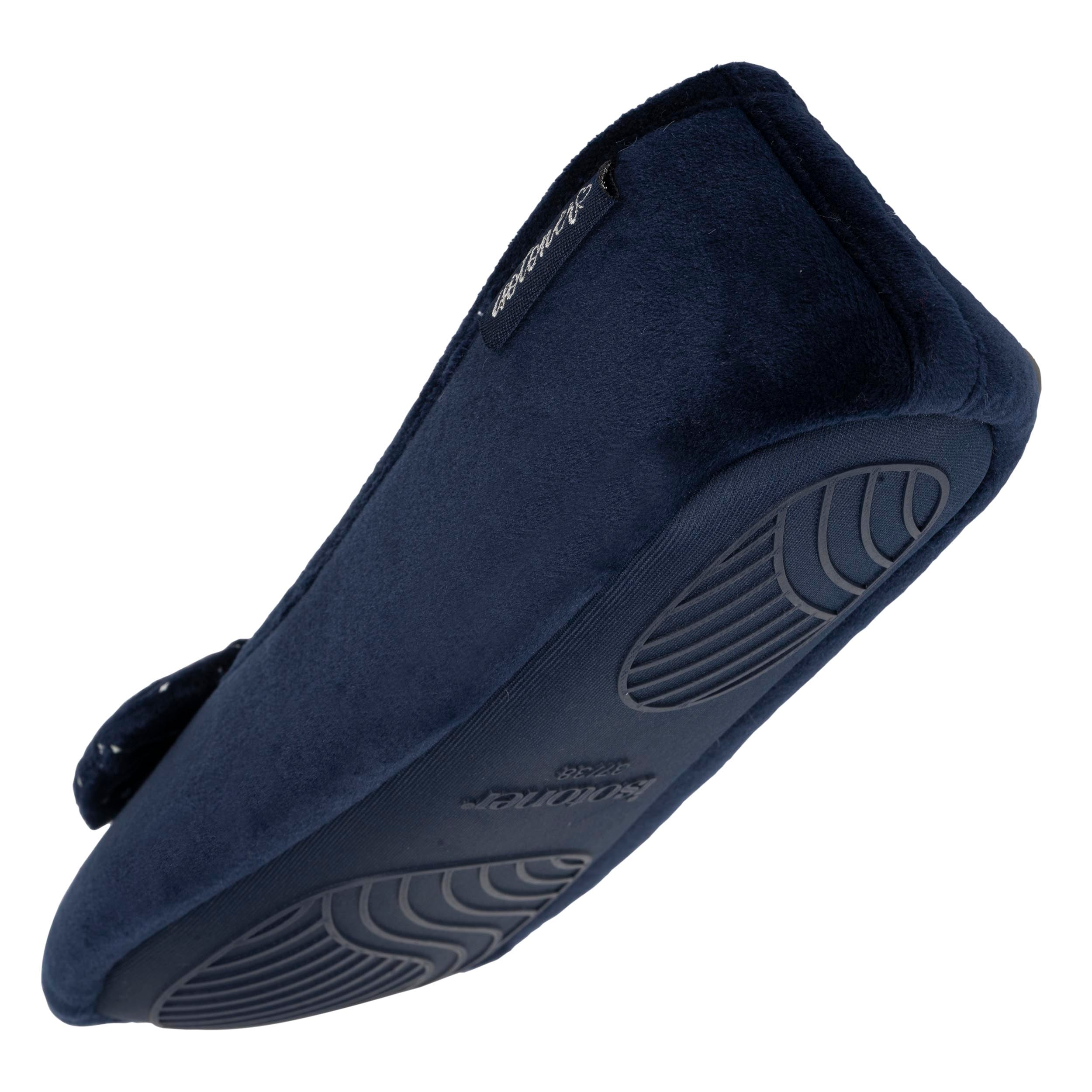 isotoner-chaussons-ballerines-femme-n-ud-toil-marine image 5