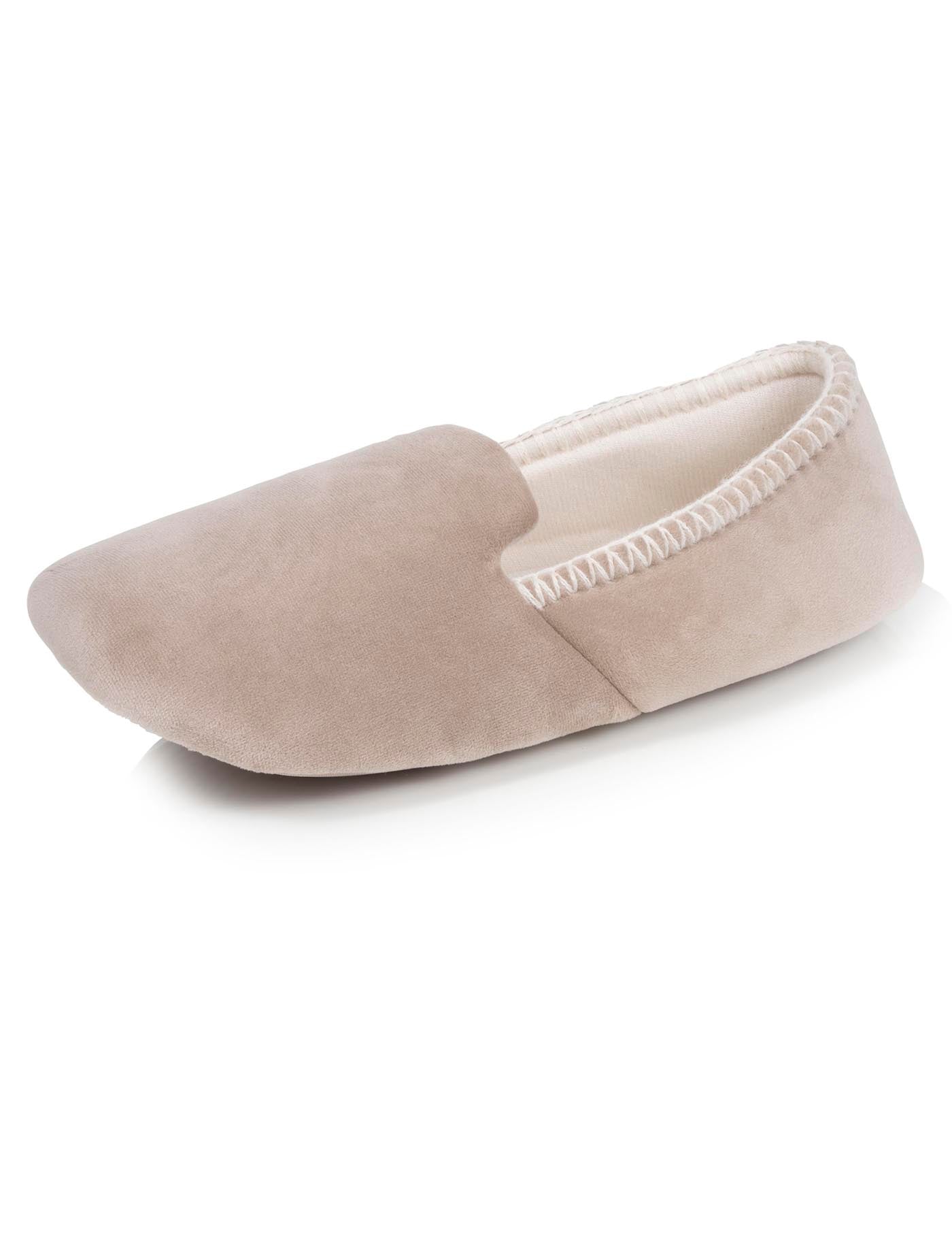 isotoner-chaussons-slippers-femme-beige-broderie image 6