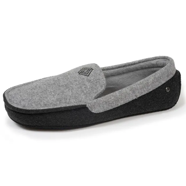 isotoner-chaussons-mocassins-homme-d-grad-gris image 1