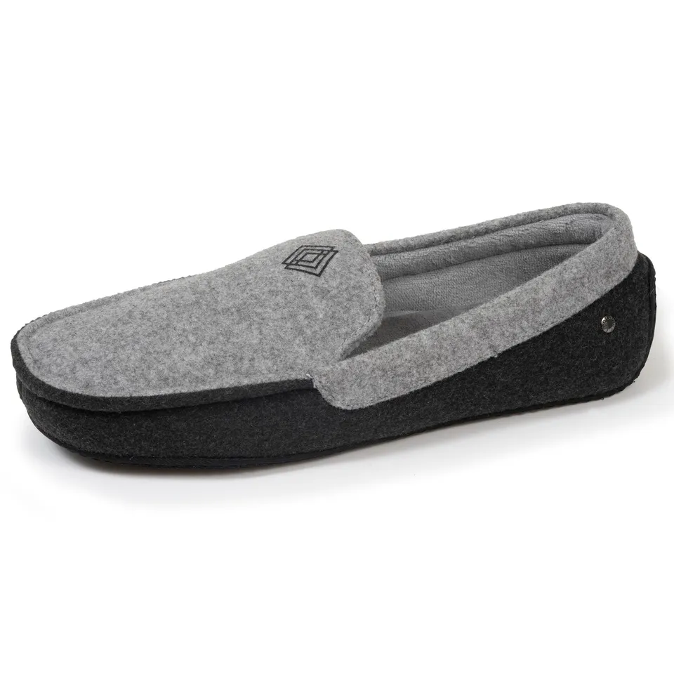 isotoner-chaussons-mocassins-homme-d-grad-gris image 1
