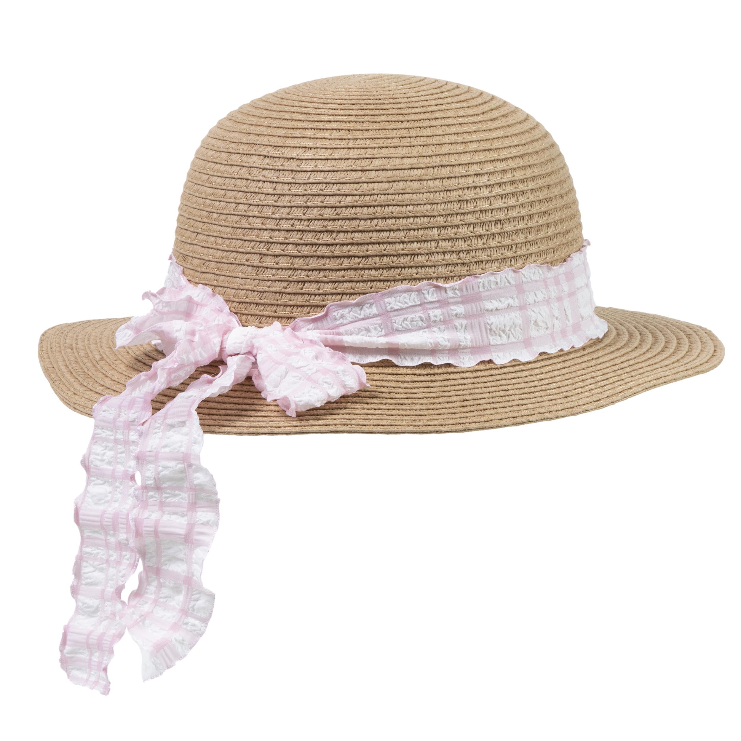 isotoner-chapeau-capeline-fille-4-8-ans-foulard-rose image 2
