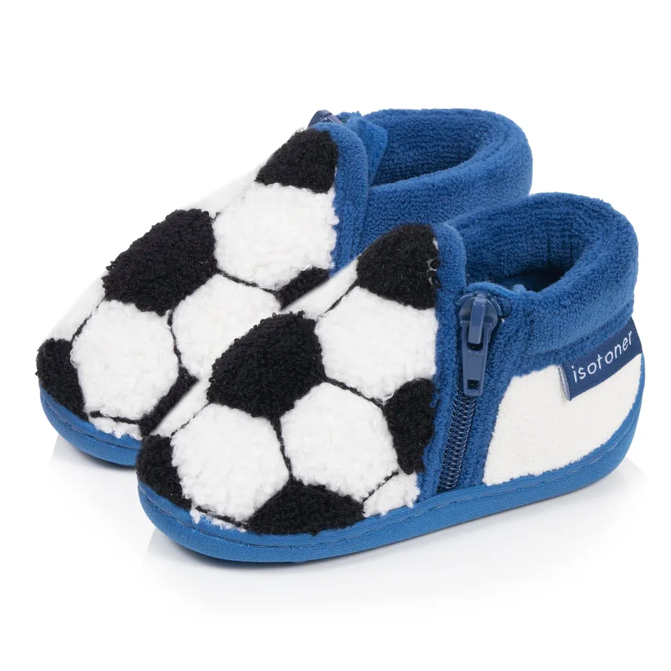isotoner-chaussons-bottillons-zip-b-b-gar-on-bleu image 1