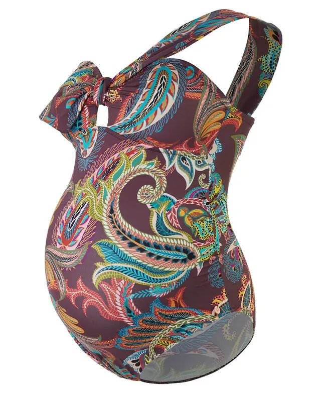 cache-c-ur-maillot-de-bain-de-grossesse-1-pi-ce-bandana-multico image 1