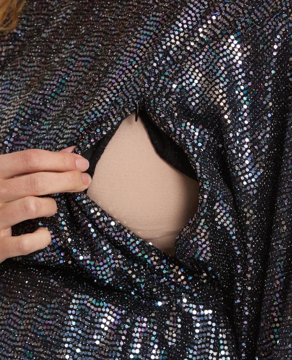 cache-c-ur-mia-robe-de-grossesse-et-d-allaitement-paillettes-bleu image 4