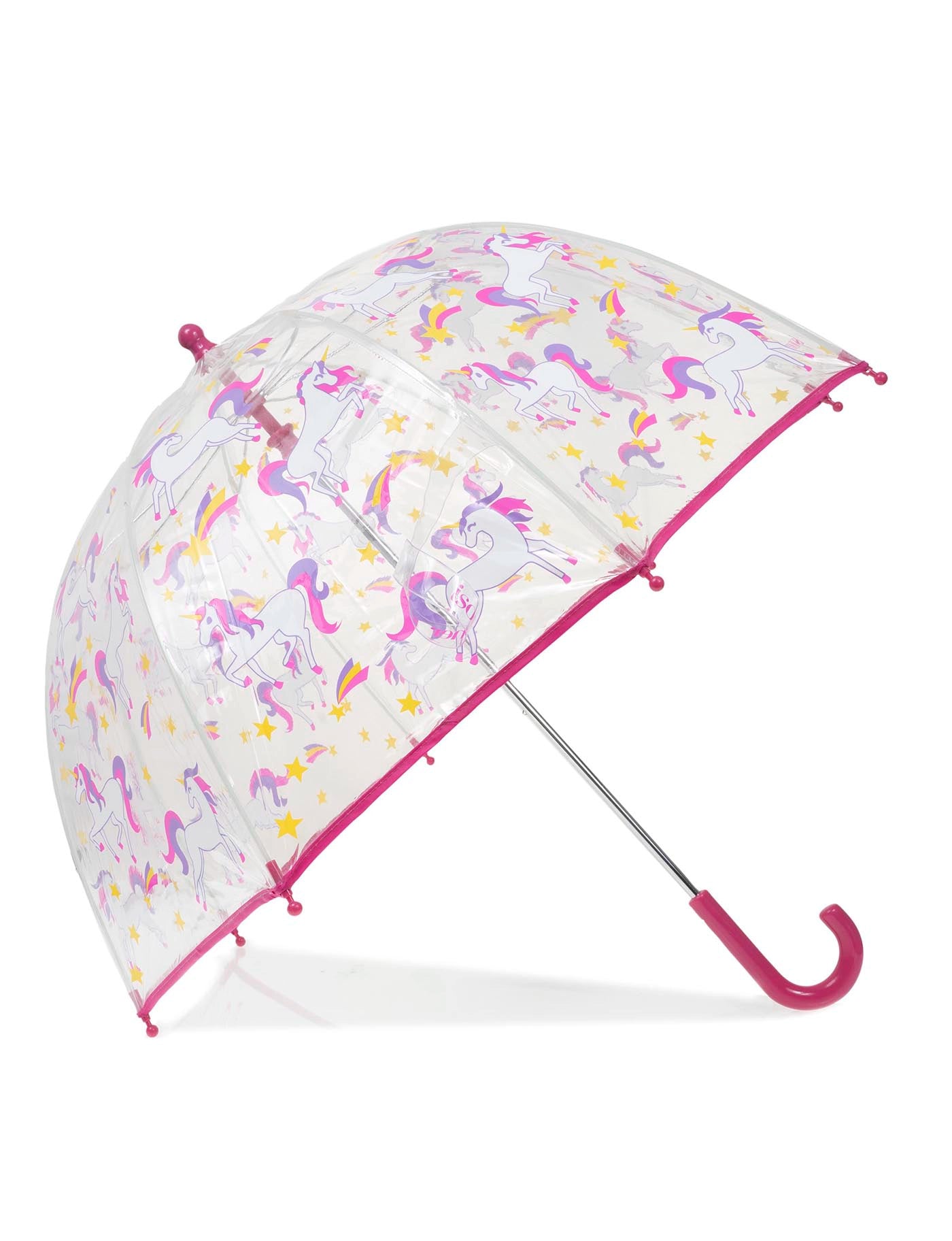 isotoner-parapluie-enfant-cloche-transparent-licorne-toile image 6