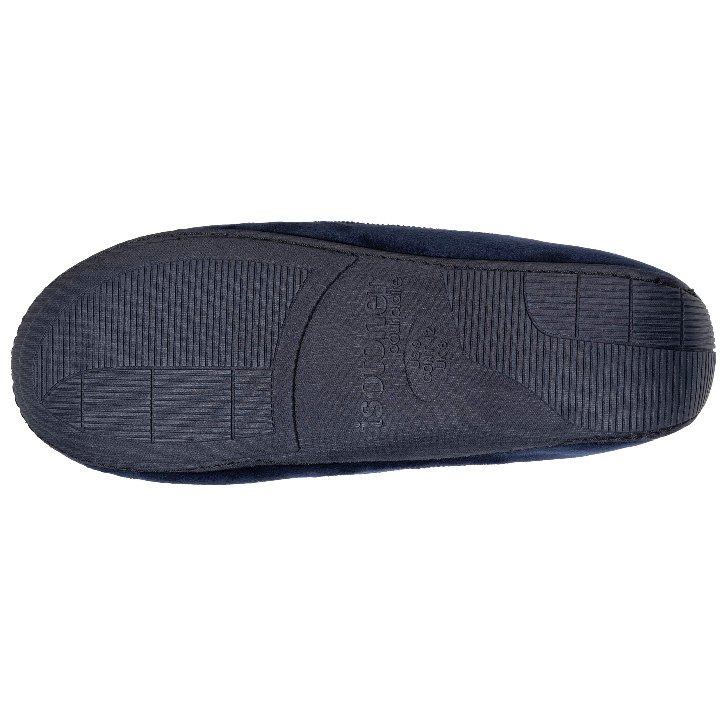 isotoner-chaussons-mocassins-homme-marine-chevrons-premium image 5