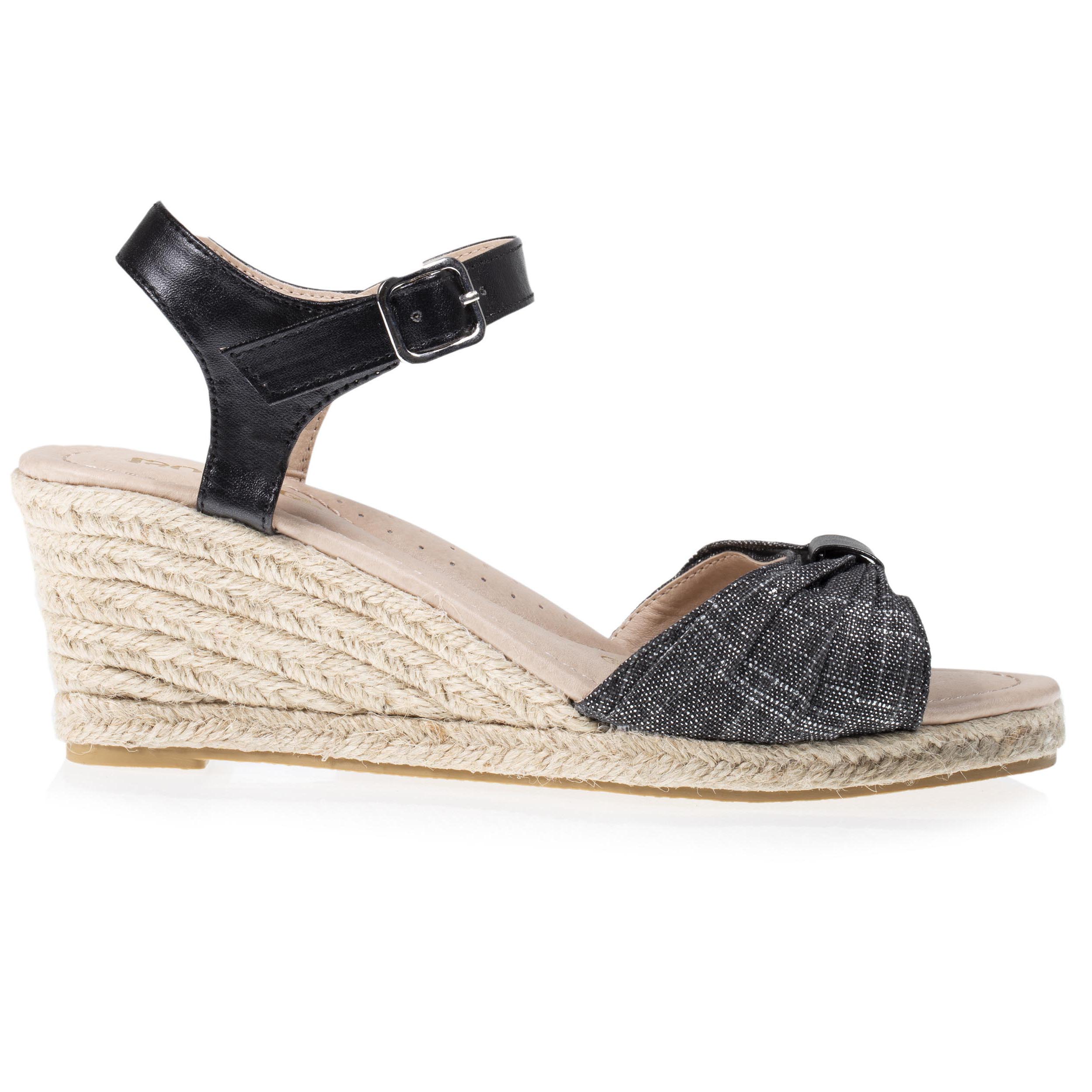 isotoner-espadrilles-femme-ouverte-talon-corde-6-cm-noir image 8
