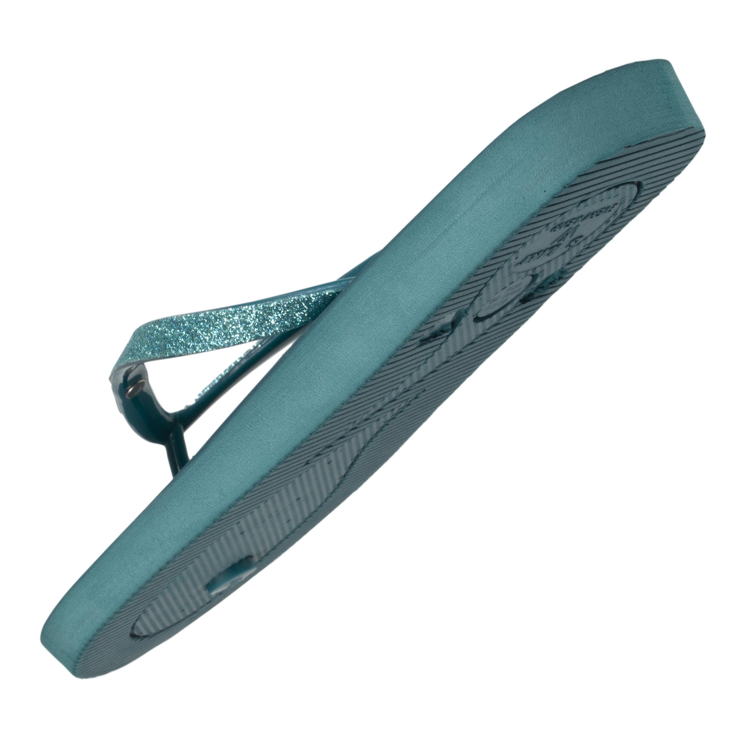 isotoner-tongs-femme-unie-vert-canard-everywear-paillet-e image 5