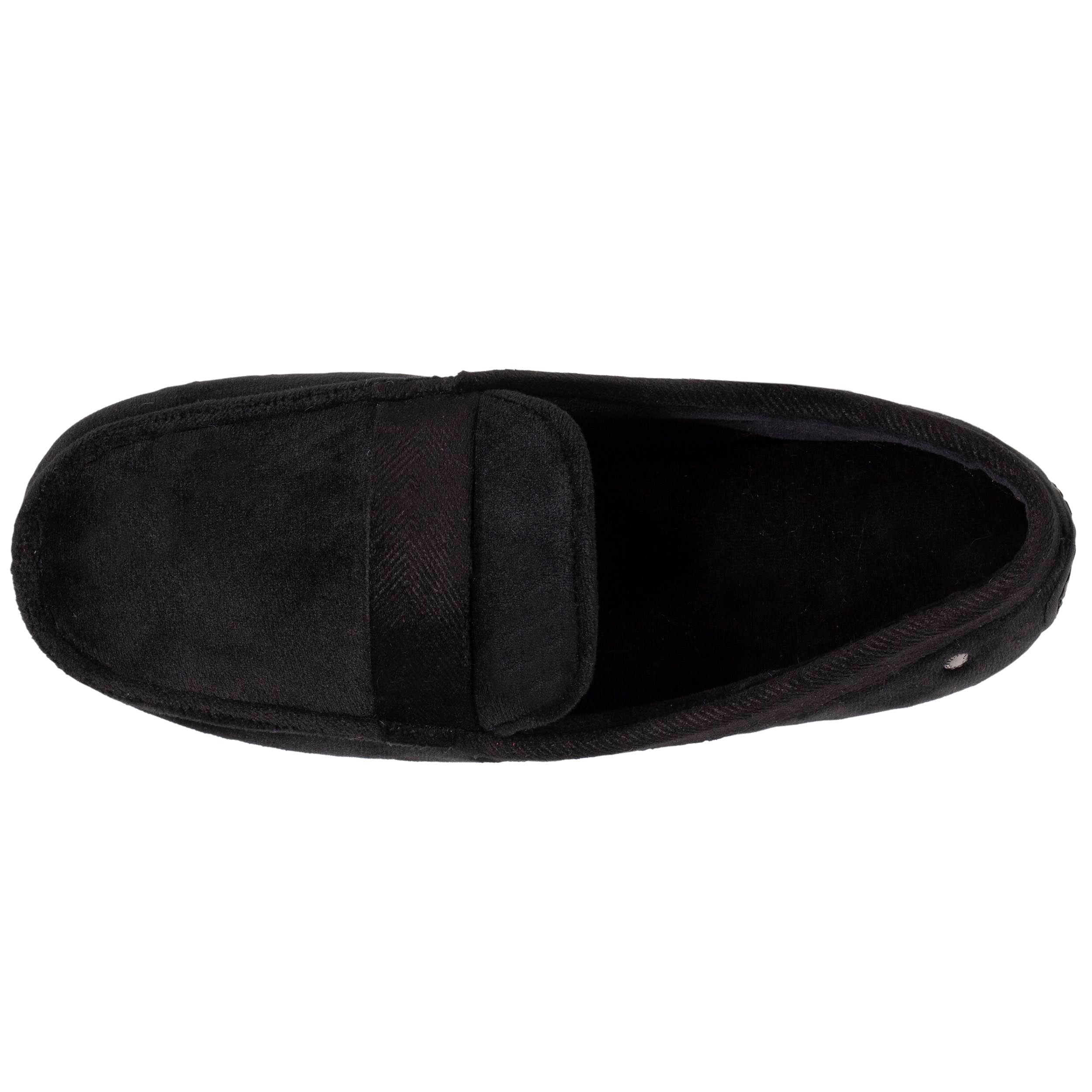 isotoner-chaussons-mocassins-homme-velours-doux-noir image 2