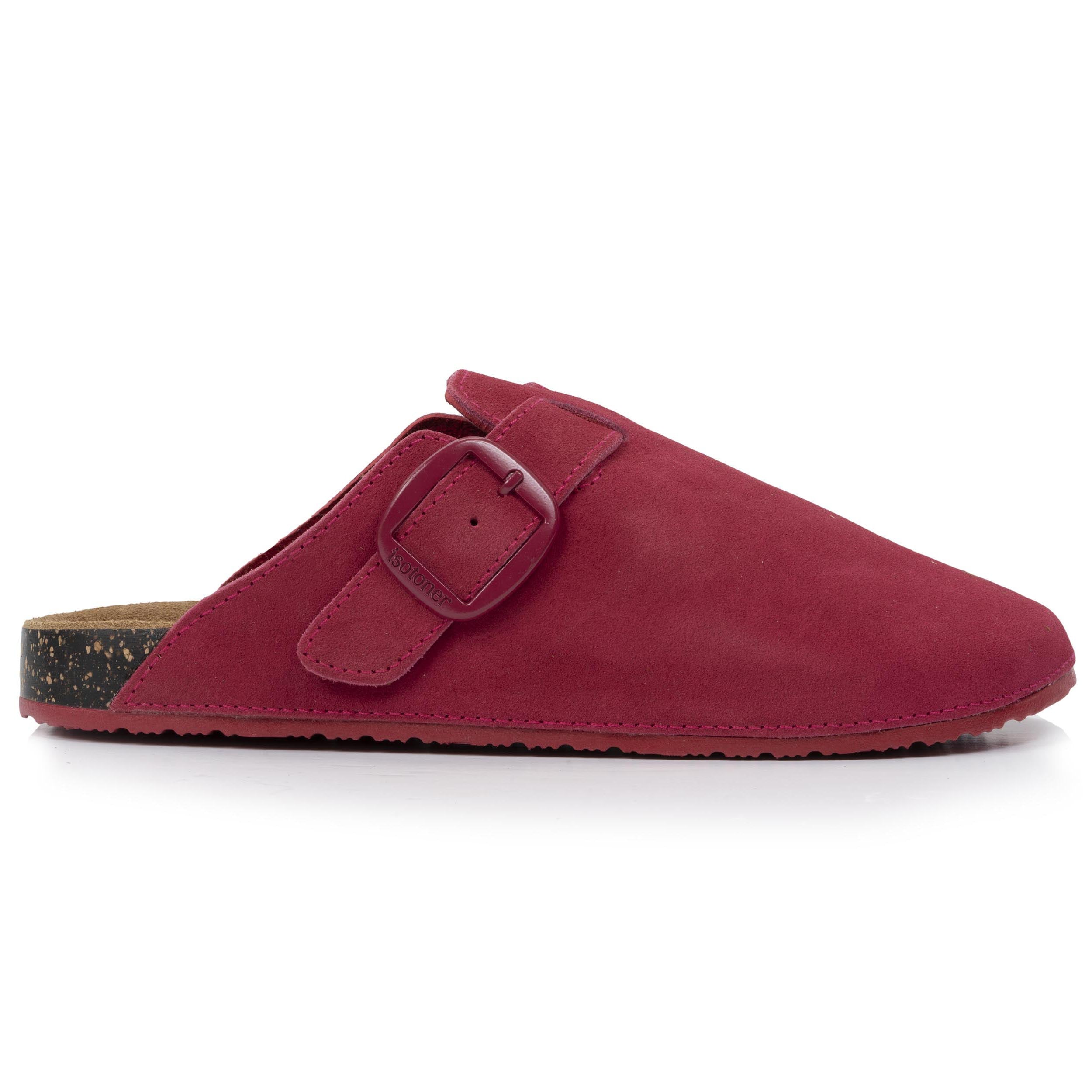 isotoner-mules-sabots-femme-cuir-framboise-semelle-cuir-xtra-flex image 8