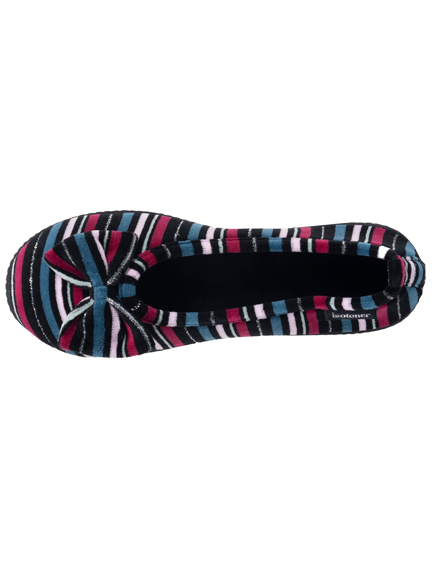 isotoner-chaussons-ballerines-femme-rayures-canard image 7