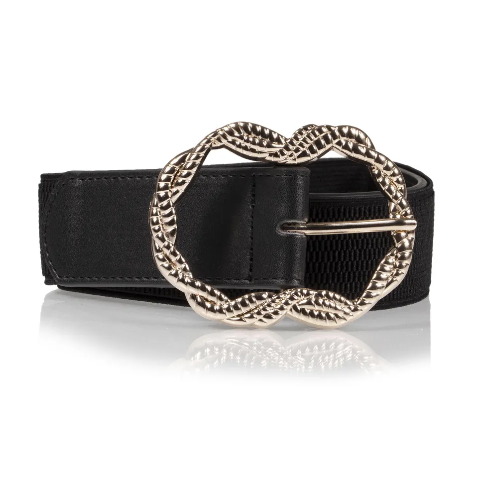 isotoner-ceinture-femme-lastique-noire-4-cm image 1